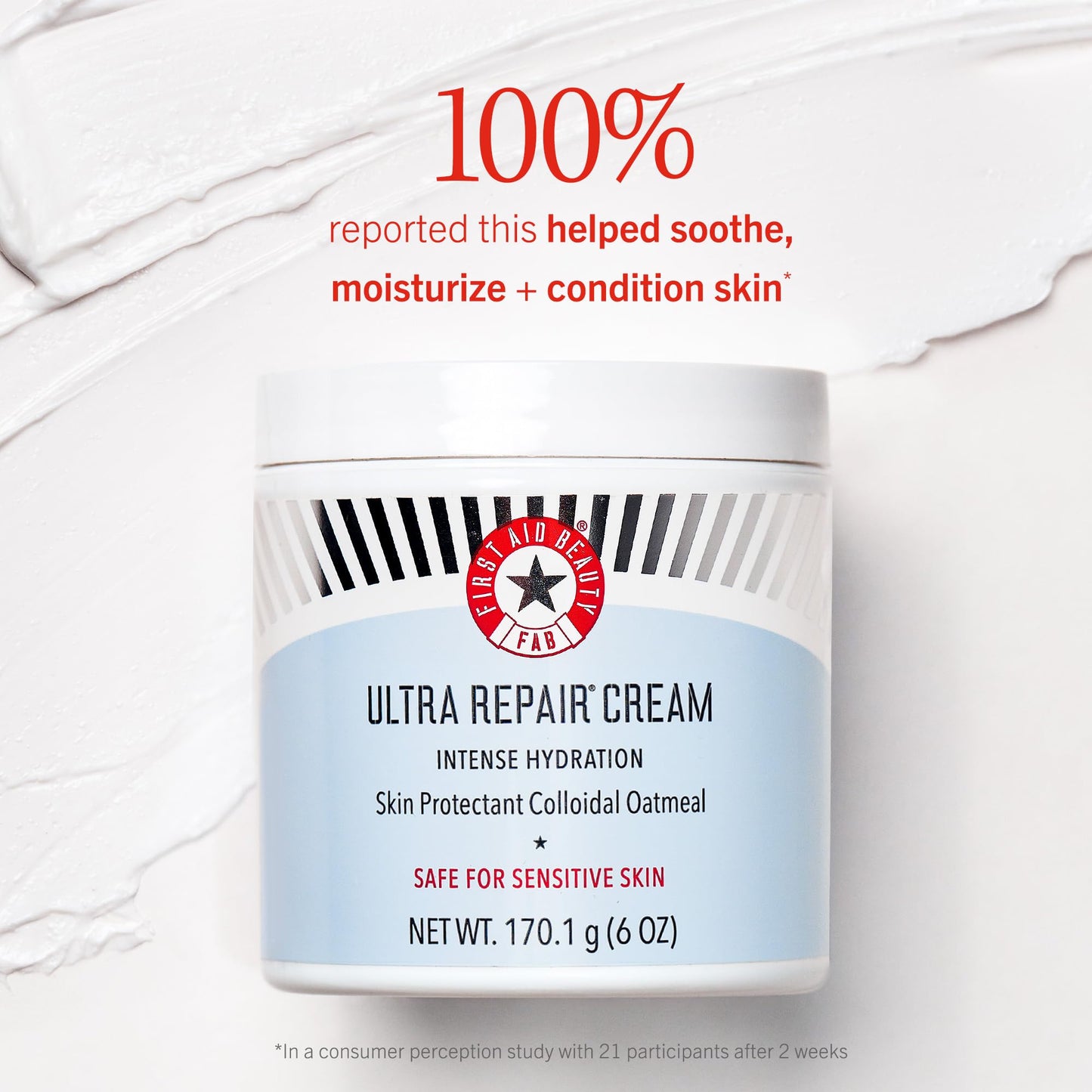 First Aid Beauty Ultra Repair Cream - 6oz Whipped Moisturizer with Colloidal Oatmeal, Clinically Proven Hydration & Skin Barrier Relief for Eczema