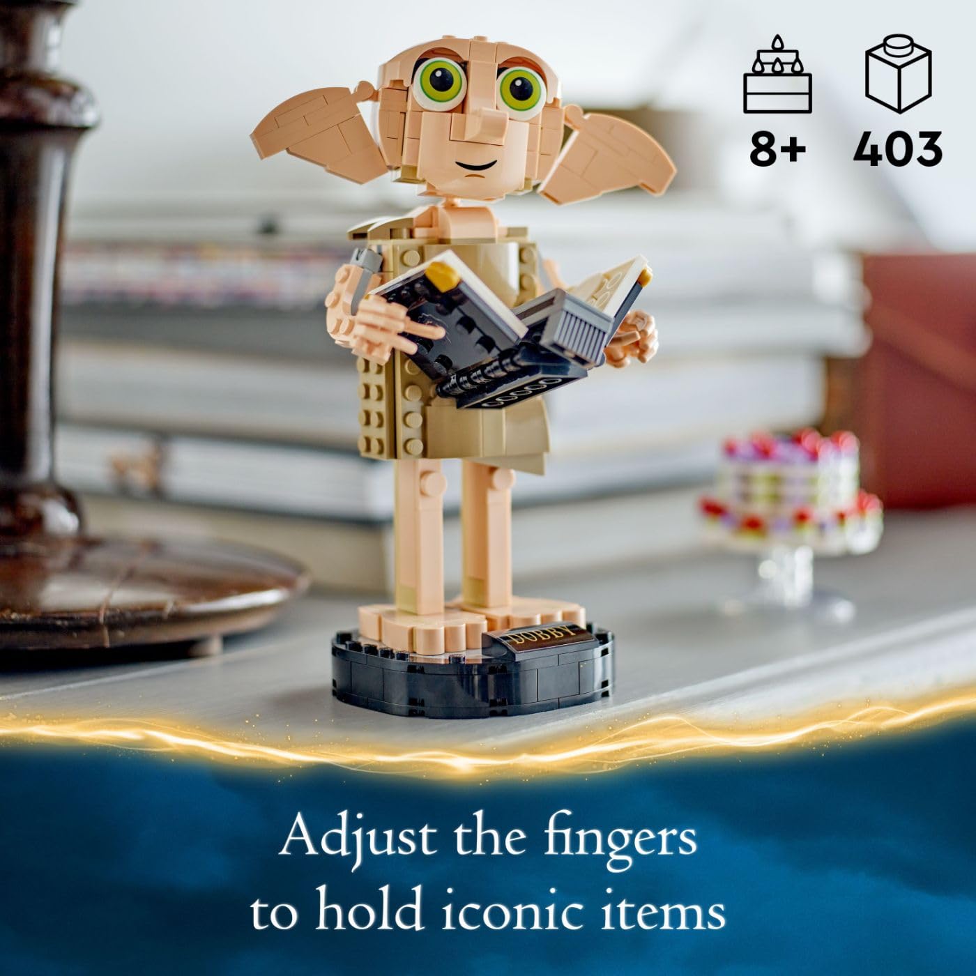 LEGO Harry Potter Dobby The House-Elf 76421 Building Set – Build & Display Beloved Character Toy for Kids 8+, Birthday Gift