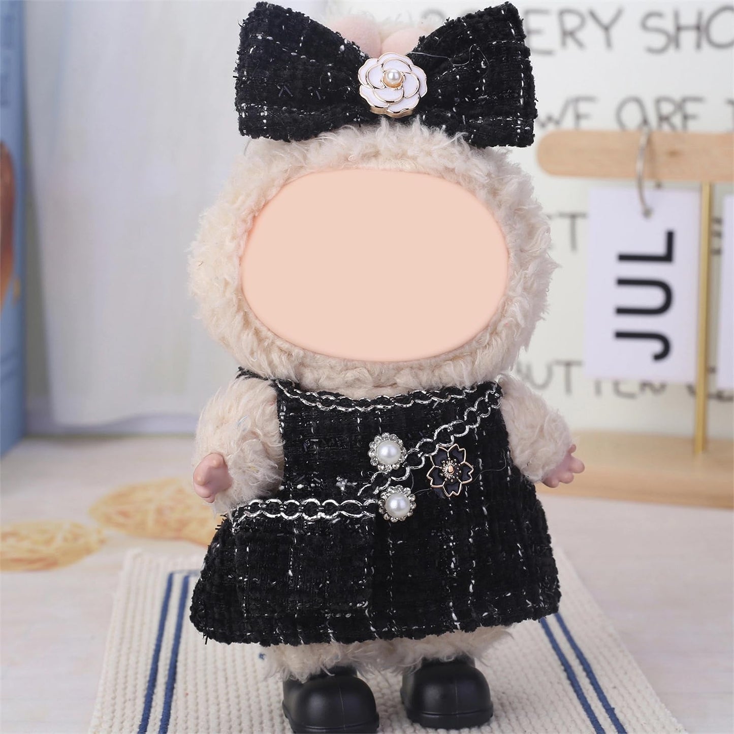 6-Pack 17cm Doll Clothes Set with Hats & Accessories – Luxury Designer Outfits for Dress-Up, Cute Unique Style (Dolls Not Included)