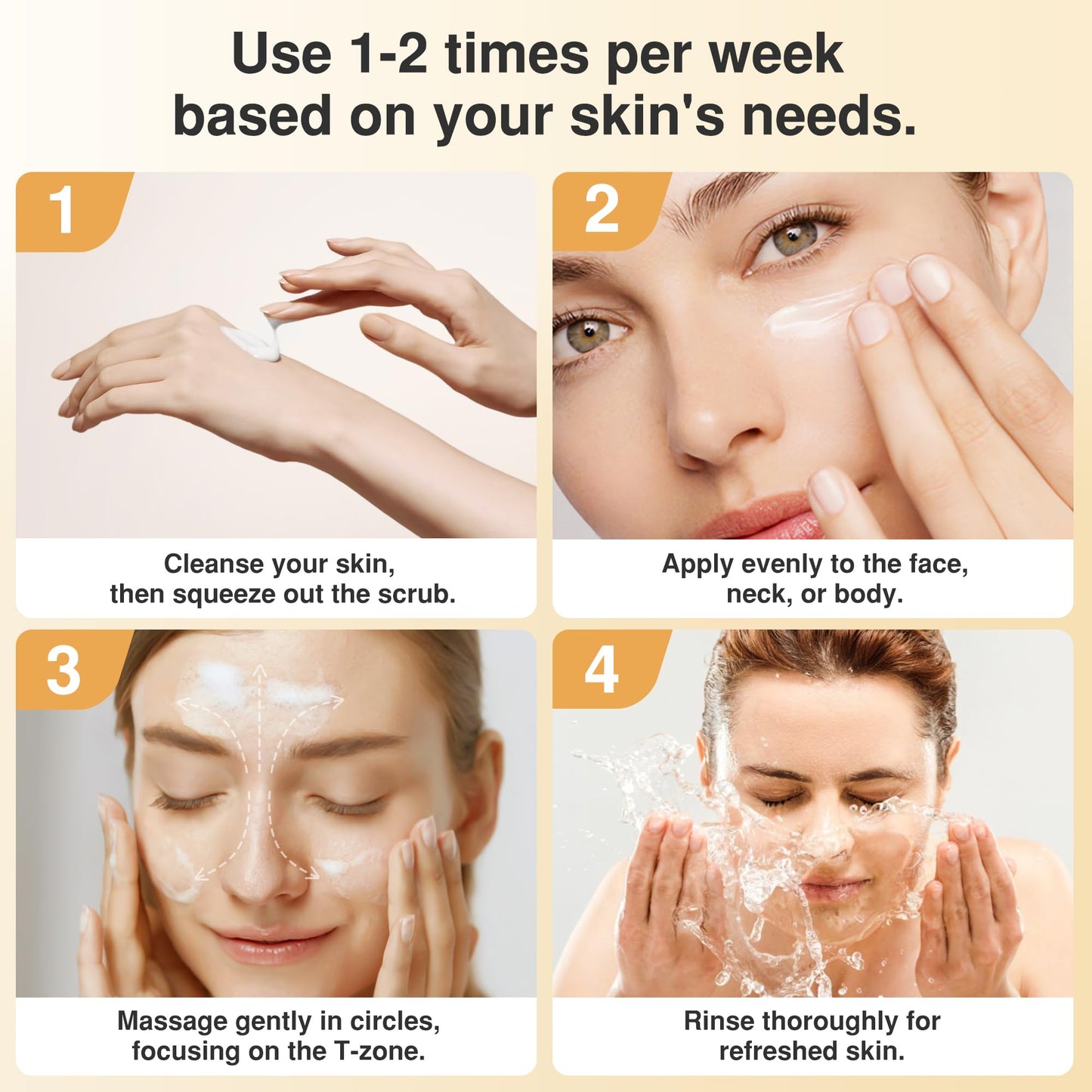 Microdermabrasion Facial Scrub with Rice Extract – Gentle Exfoliator for Smooth, Radiant Skin, Blackhead & Pore Refining, 2.3 fl oz