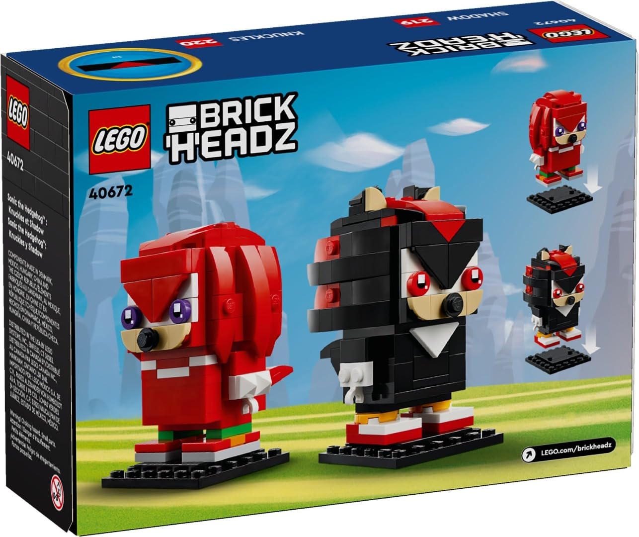 LEGO 40672 Sonic The Hedgehog™: Knuckles & Shadow Brickheadz