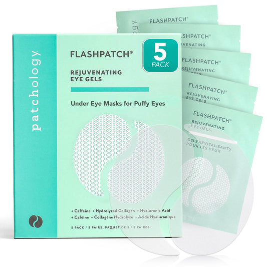 Patchology Under Eye Gel Patches – Soothing Eye Masks for Dark Circles, Puffiness & Eye Bags, 5 Pairs, Skincare for All Skin Types