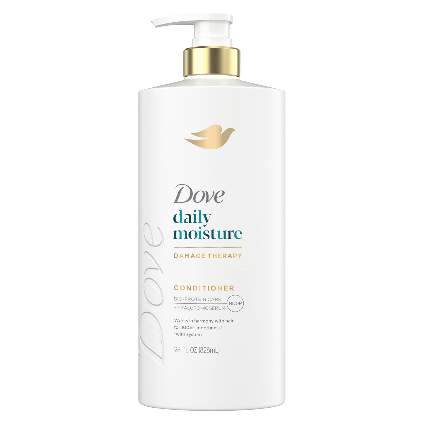 Dove Conditioner Daily Moisture for Dry Hair with Bio-Protein Care Technology and Hyaluronic Serum 28 Fl Oz