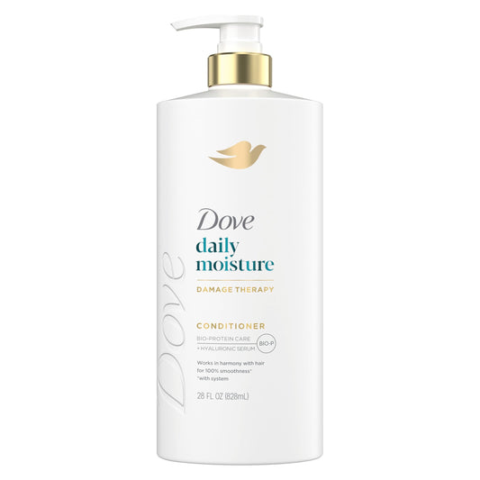 Dove Conditioner Daily Moisture for Dry Hair with Bio-Protein Care Technology and Hyaluronic Serum 28 Fl Oz