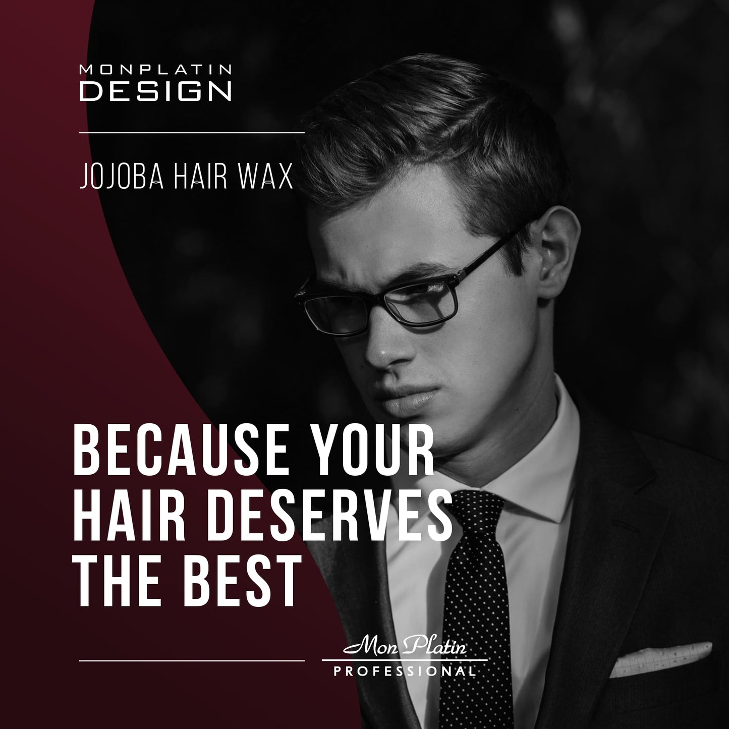 Mon Platin Professional Hair Wax 150ml – Moisturizing Styling Wax for Men with Jojoba Oil & Pure Water for Shiny, Wet-Look Finish