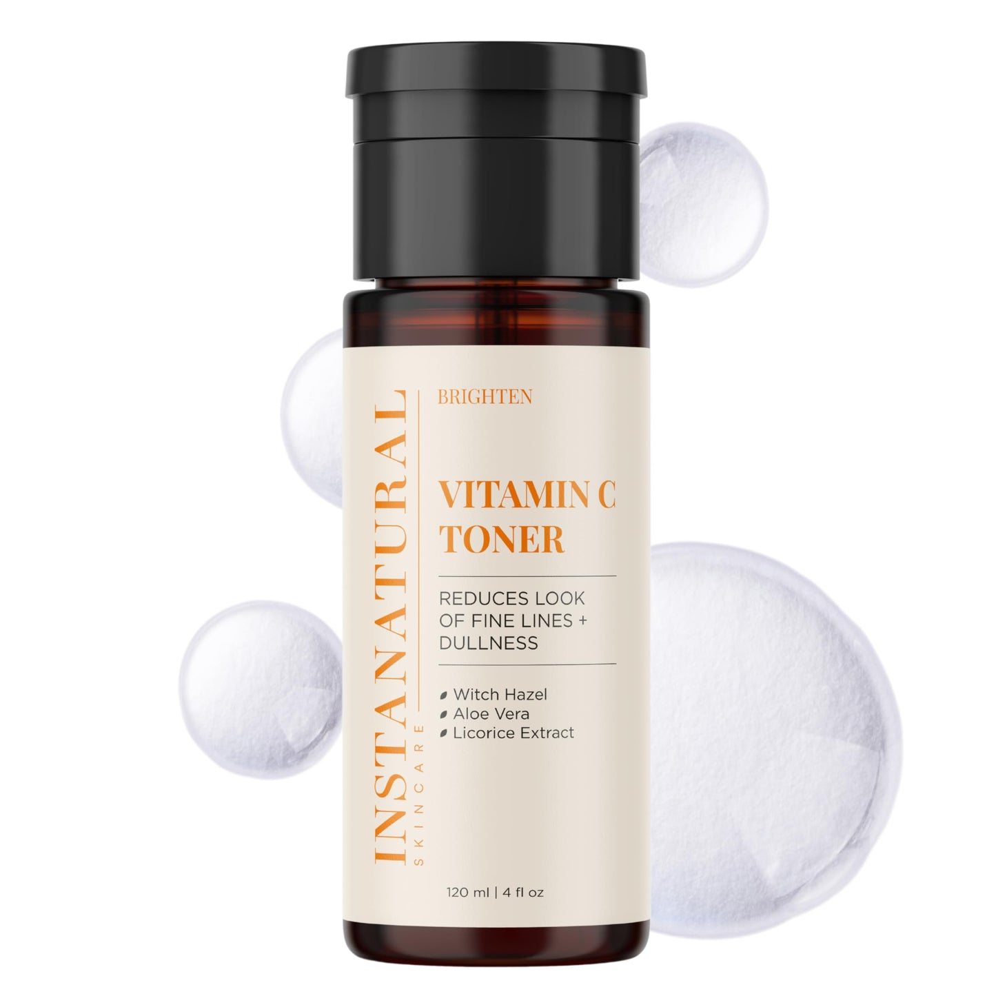 InstaNatural Vitamin C Face Toner – Brighten Skin, Balance pH, Reduce Fine Lines & Wrinkles with Witch Hazel, Lavender & Geranium, 4 oz