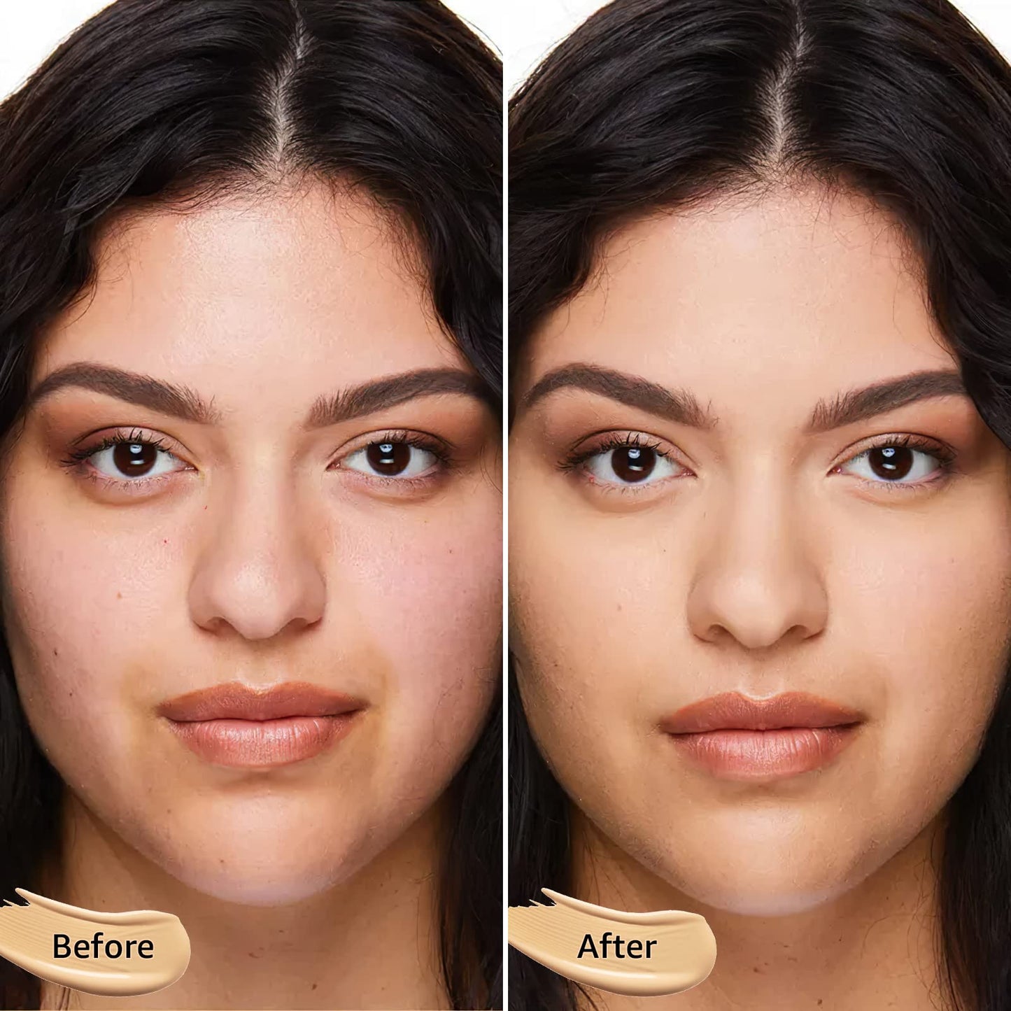 Mushroom Head Air Cushion CC Cream & BB Cream - Strong Concealer, Moisturizing Makeup Base Primer, Even Skin Tone, Long-Lasting (Buff Beige)