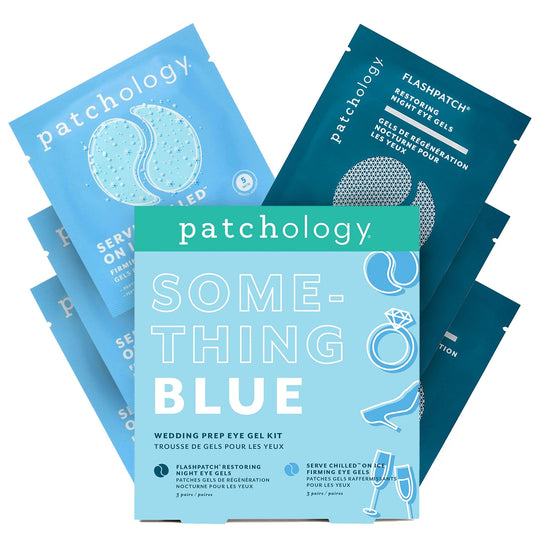 Patchology Bridal Shower Gift Set – “Something Blue” Cooling Under Eye Patches for Brides & Bridesmaids, Depuffing & Firming Gel Masks