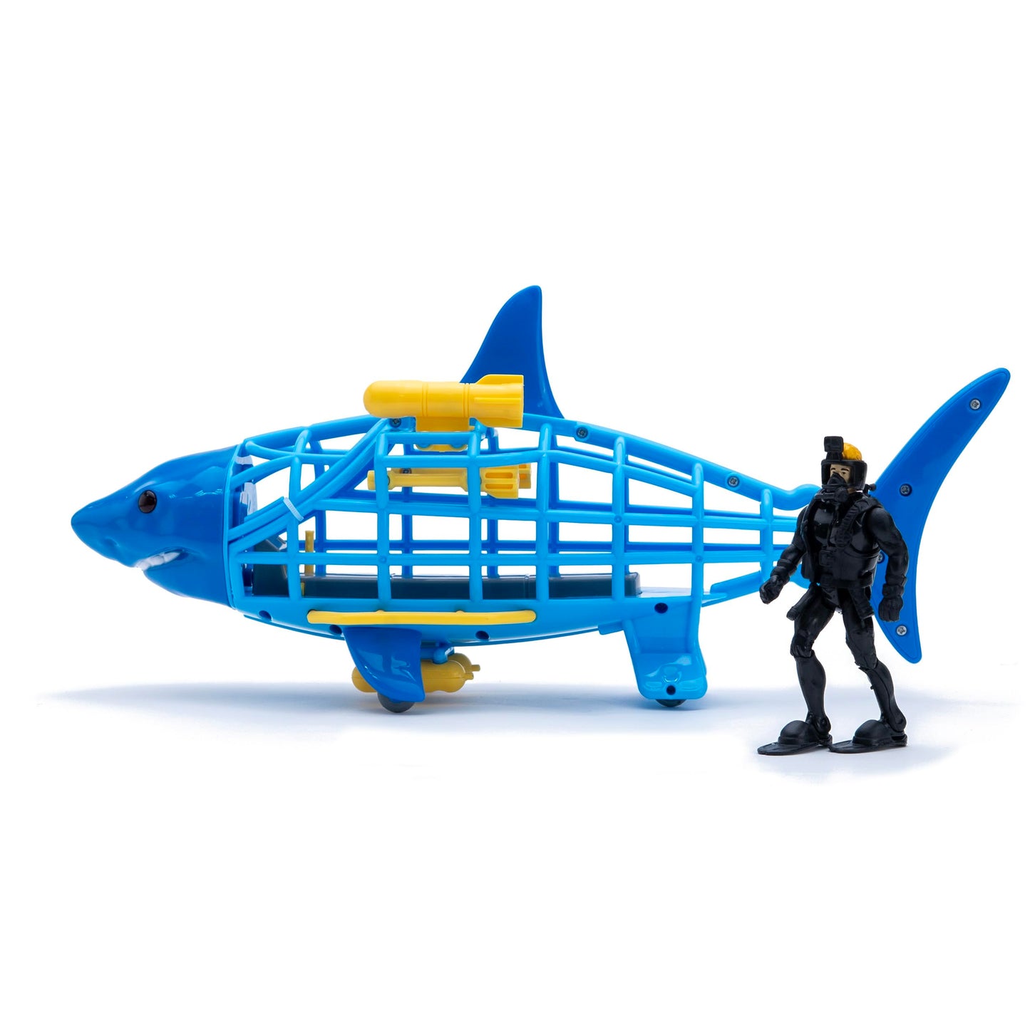 Animal Planet Shark Submarine Adventure Playset – Lights & Sounds Submarine with Chomping Great White Shark & Diver for Kids Ages 3+