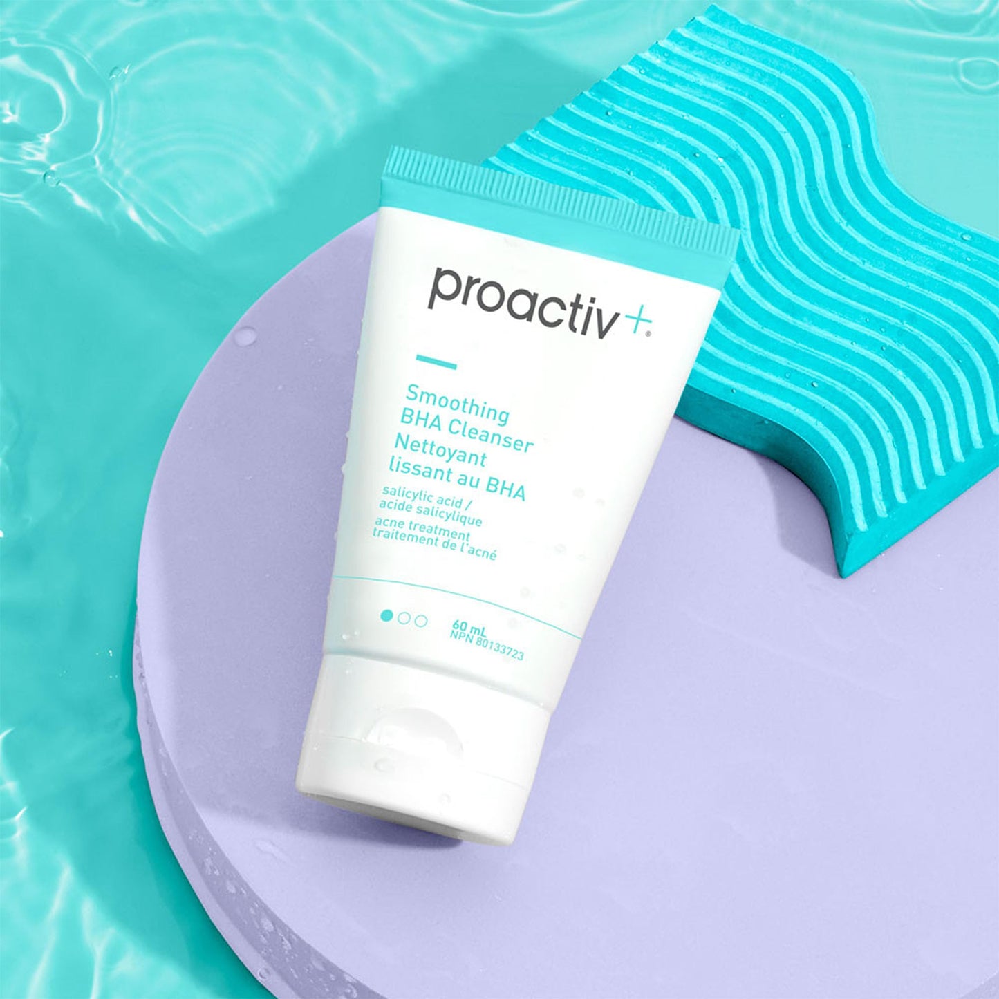 Proactiv+ Smoothing BHA Cleanser, 6 oz, Unscented Acne Treatment for All Skin Types, 1% Salicylic Acid Cleanser with Soothing Aloe