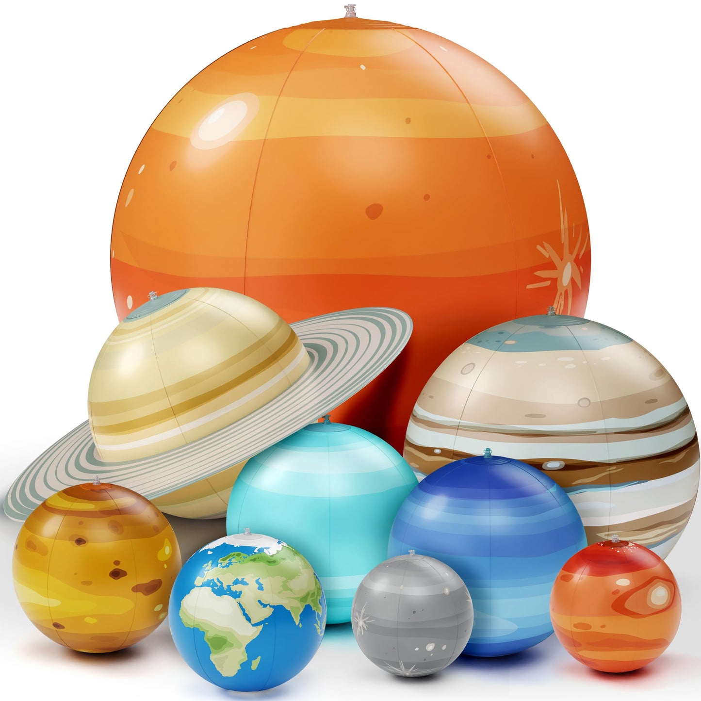 Dan&Darci Inflatable Solar System Planets for Kids – Science & Astronomy Toys, Room Decor, Party & Classroom Gifts, Ages 5-12