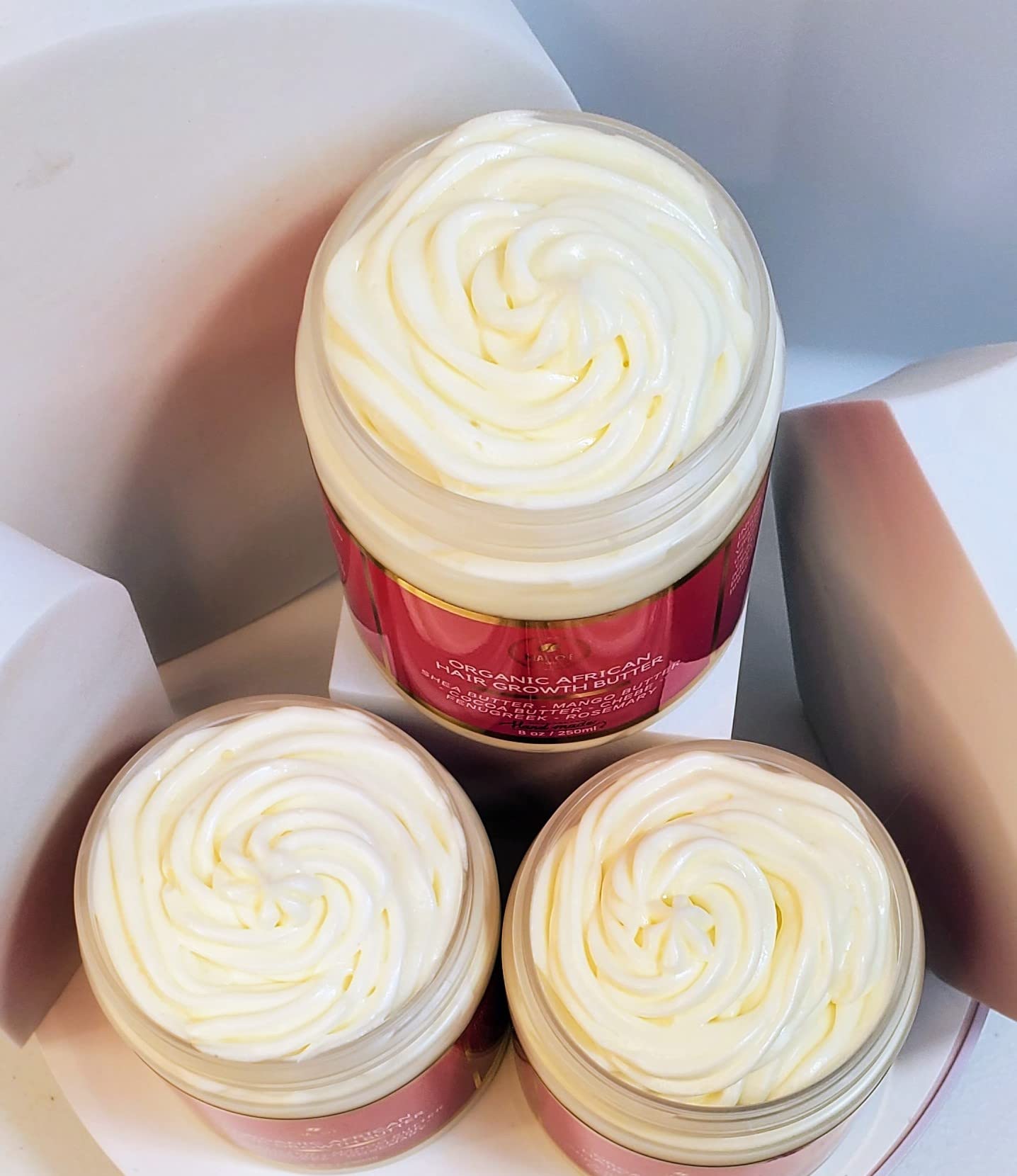 Chebe Hair Growth and Thickening Butter - Ayurvedic Deep Conditioner with Shea, Cocoa, Mango Butter, Fenugreek, and Rosemary for All Hair Types, 8 oz