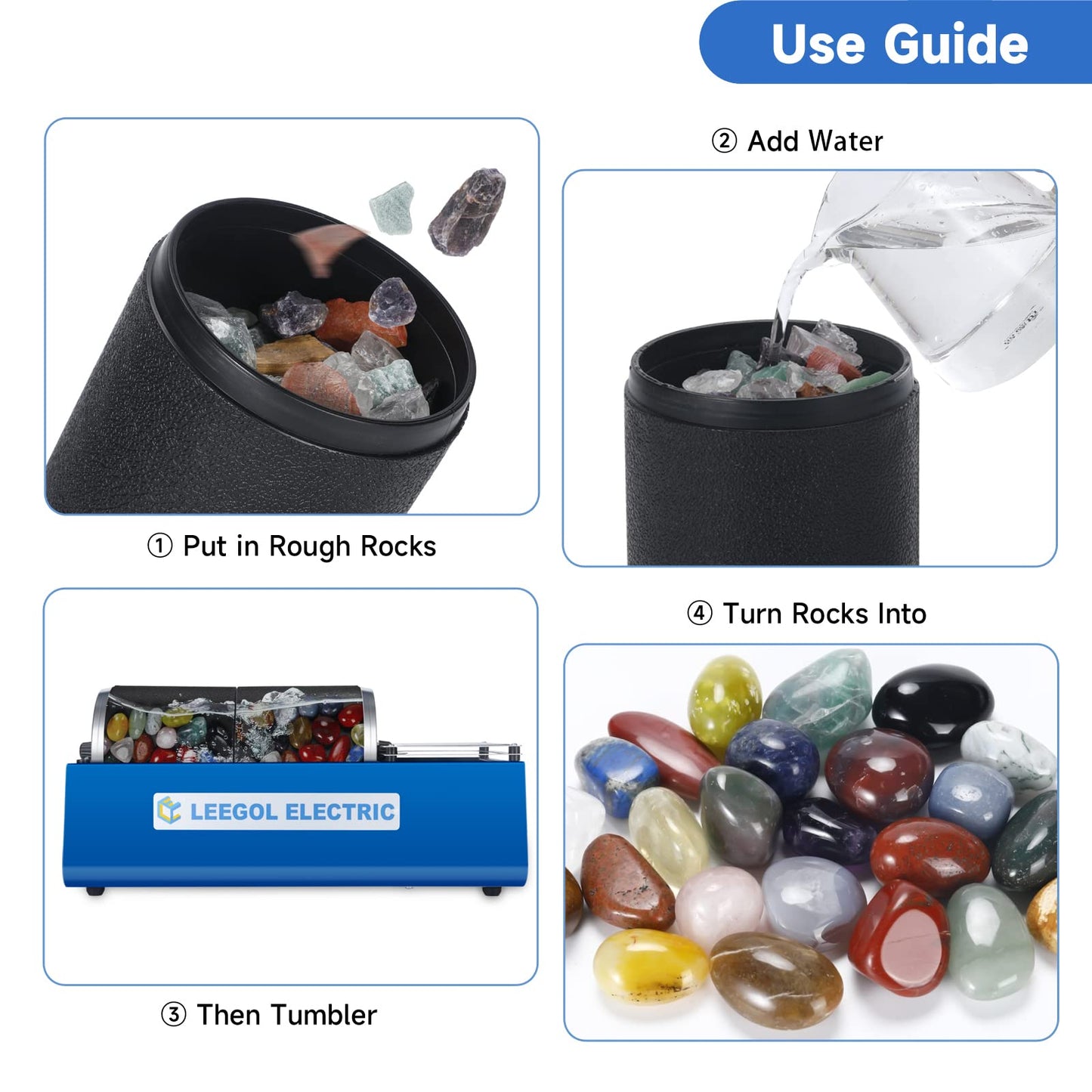 Leegol Electric Replacement 3lb Barrel for Rock Tumbler