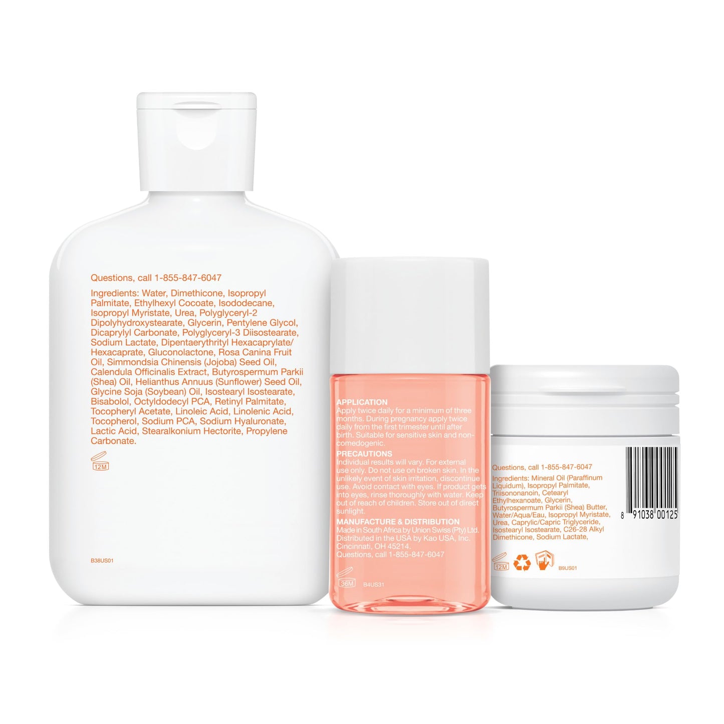 Bio-Oil 3-Pc Travel Skincare Set for Scars, Stretch Marks & Dry Skin – Oil, Gel & Body Lotion, Pregnancy & Maternity Friendly