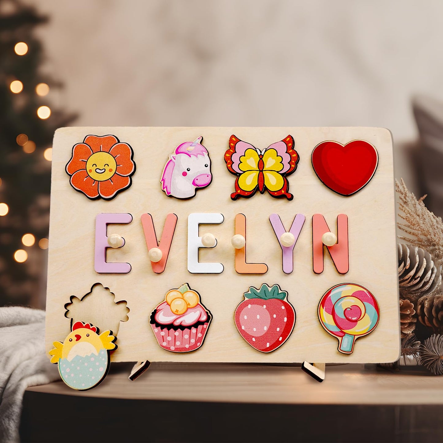 Personalized Name Puzzle for Kids – Custom Baby Toy, 1st Birthday & Christmas Gift for Boys & Girls, Nursery Learning Toy