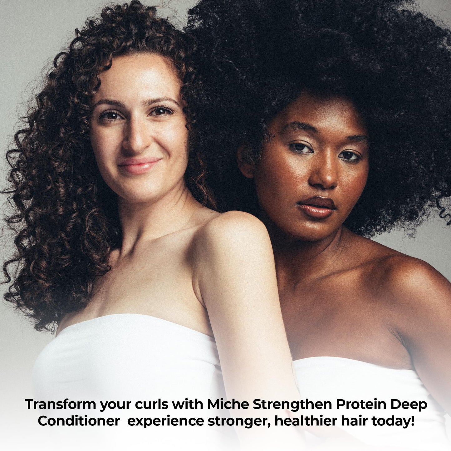 Miche Strengthen Protein Deep Conditioner 8oz – Paraben-Free Hair Mask for Curly, Kinky & Wavy Hair – Breakage Repair, Strengthening & Color Safe