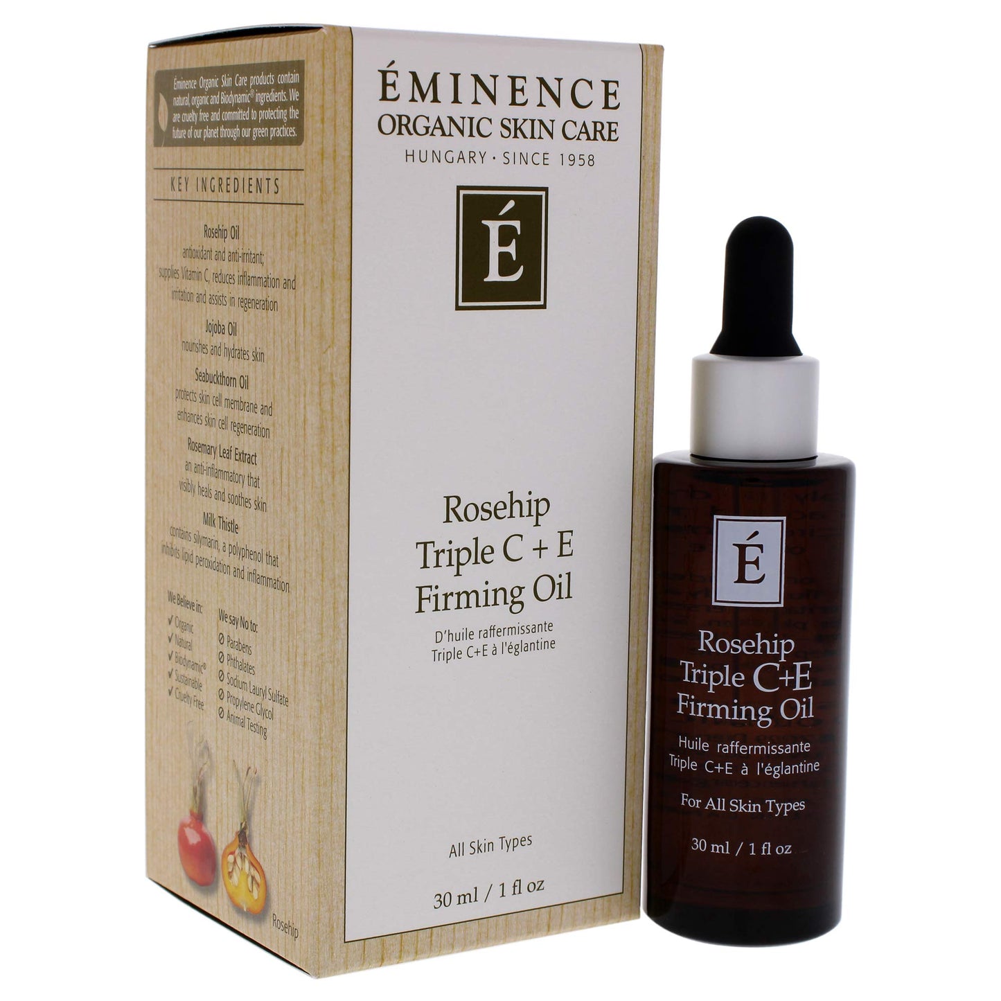 Eminence Rosehip Triple C+e Firming Oil 1 Oz.