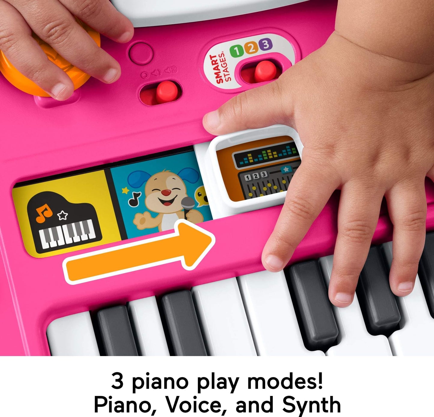 Fisher-Price Baby & Toddler Toy Laugh & Learn DJ Table Musical Activity for Educational Play, Pink Infants Ages 6+ Months
