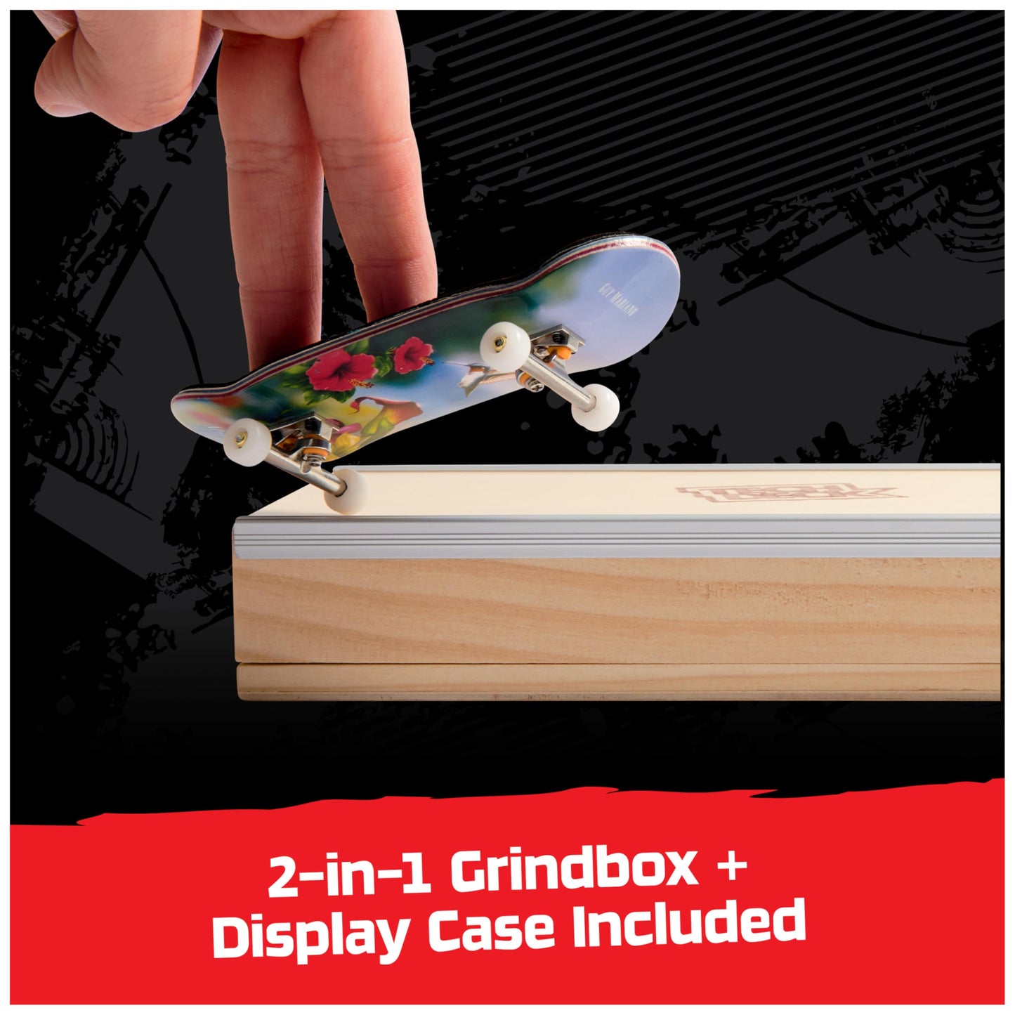 TECH DECK, April Pro Series Finger Board with Storage Display, Built for Pros; Authentic Mini Skateboards, Kids Toys for Ages 6 and up