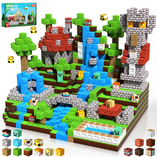ToyUnited 150PCS Magnetic Building Blocks Set – STEM Magnet Cubes, Forest World Construction Toy for Kids Ages 3-8, Birthday & Easter Gift