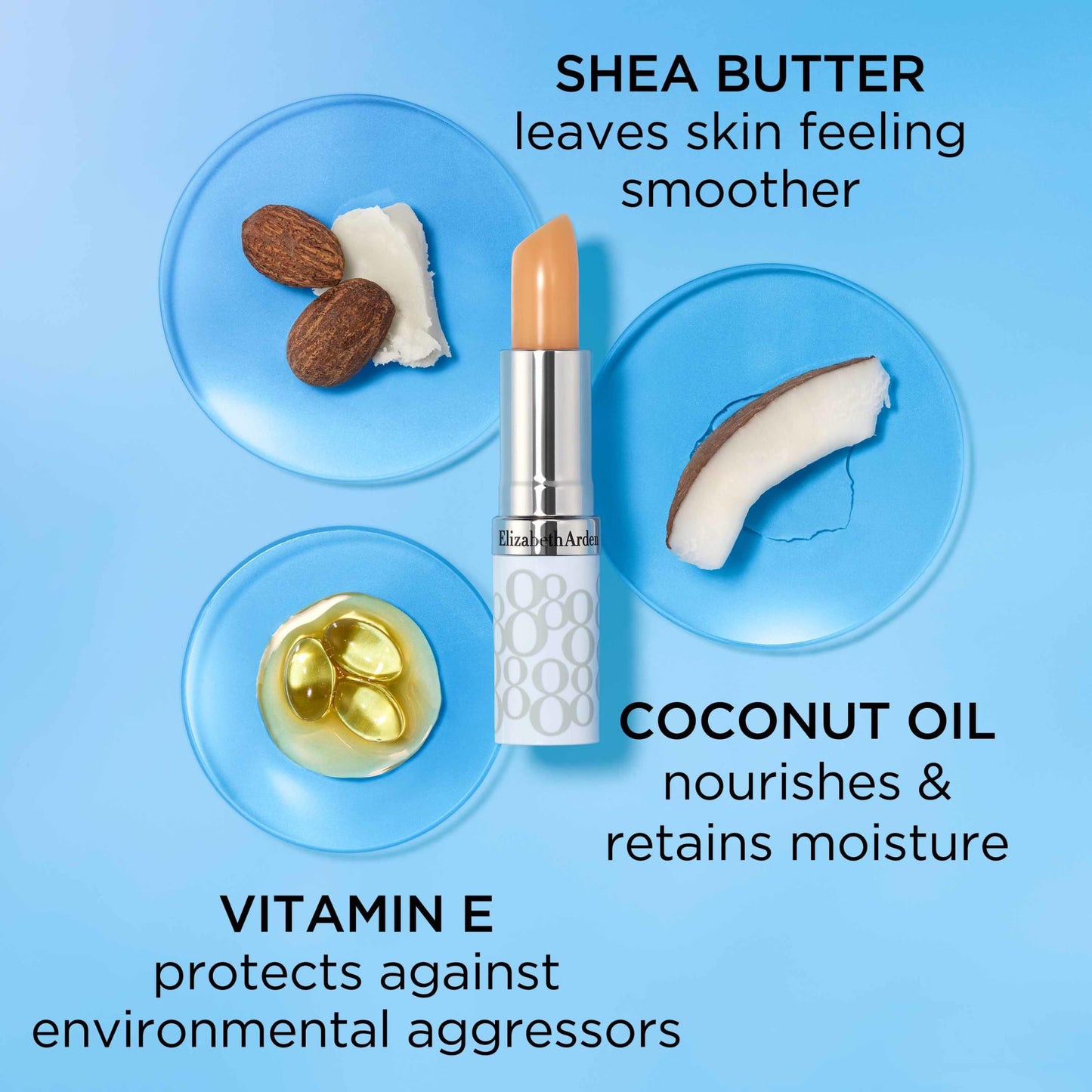 Elizabeth Arden Eight Hour Cream Lip Protectant Stick SPF 15 – Moisturizing Balm for Dry Lips with Shea Butter, Coconut Oil & Vitamin E, 0.13 oz