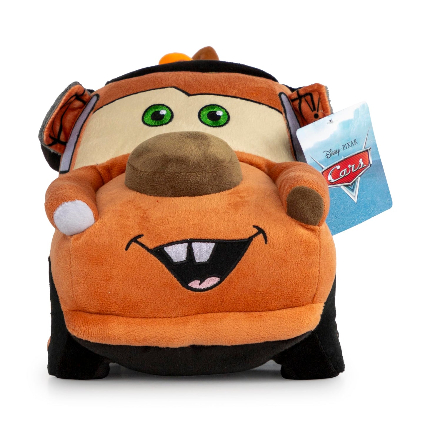 Disney Pixar Cars Tow Mater Plush Pillow Buddy - Super Soft Character Throw Cushion for Kids Playroom & Bedding - Polyester Microfiber, 14 Inches