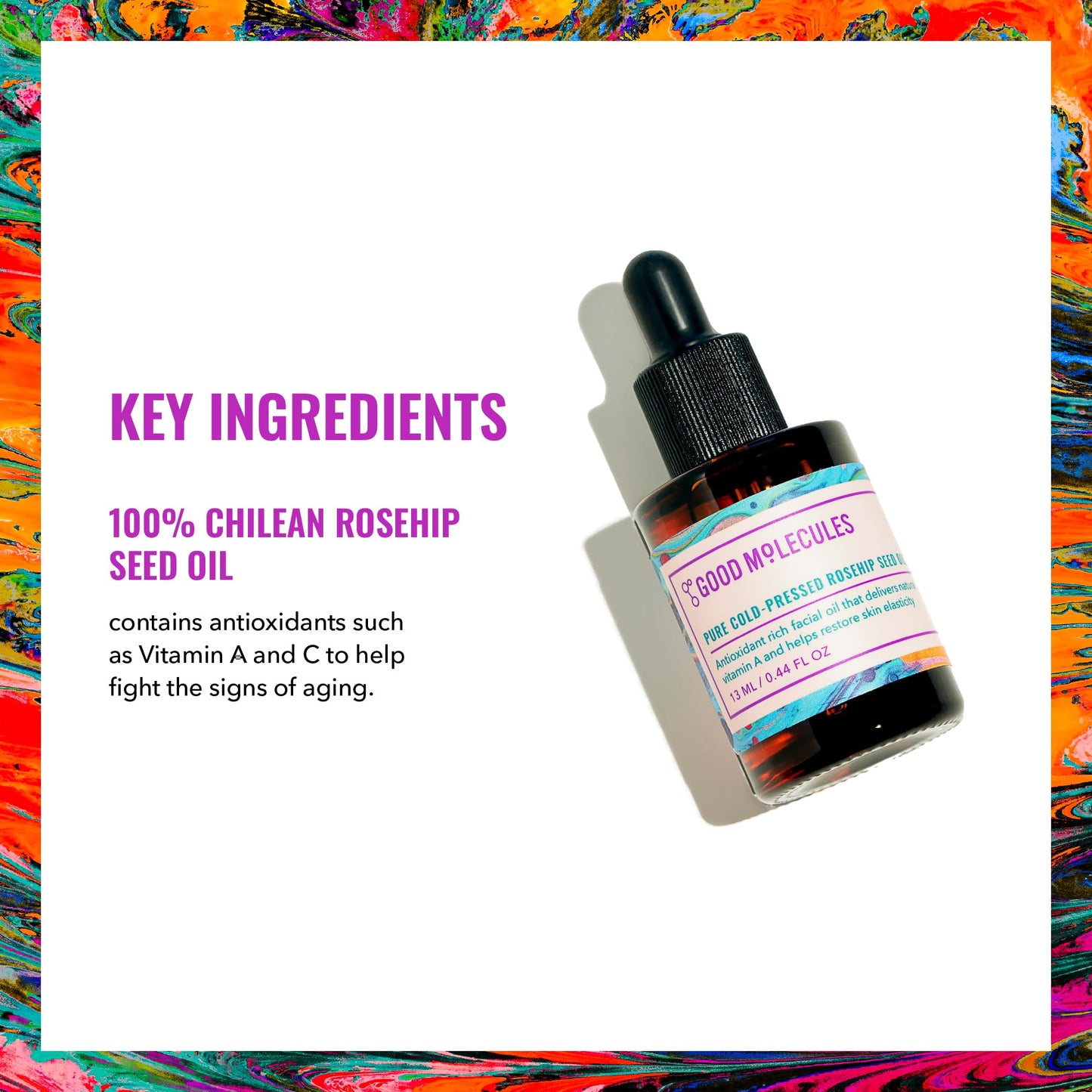 Good Molecules Pure Rosehip Seed Oil – 100% Natural, Lightweight Face Moisturizer for Hydration, Anti-Aging & Skin Plumping, 1 fl. oz.