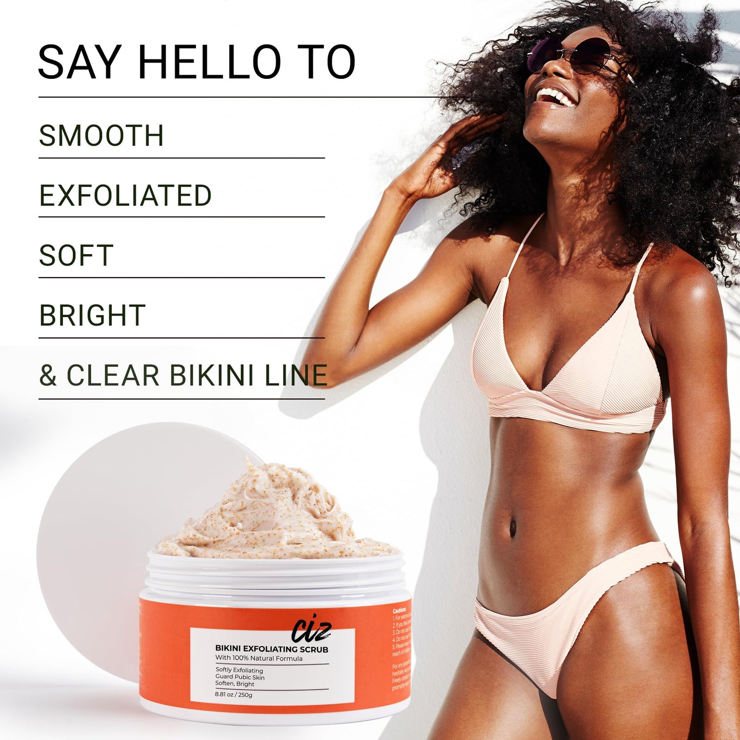 Bikini Area Exfoliating Scrub – Sugar Scrub for Women, Ingrown Hair & Razor Bump Treatment, Shaving & Smooth Skin Care