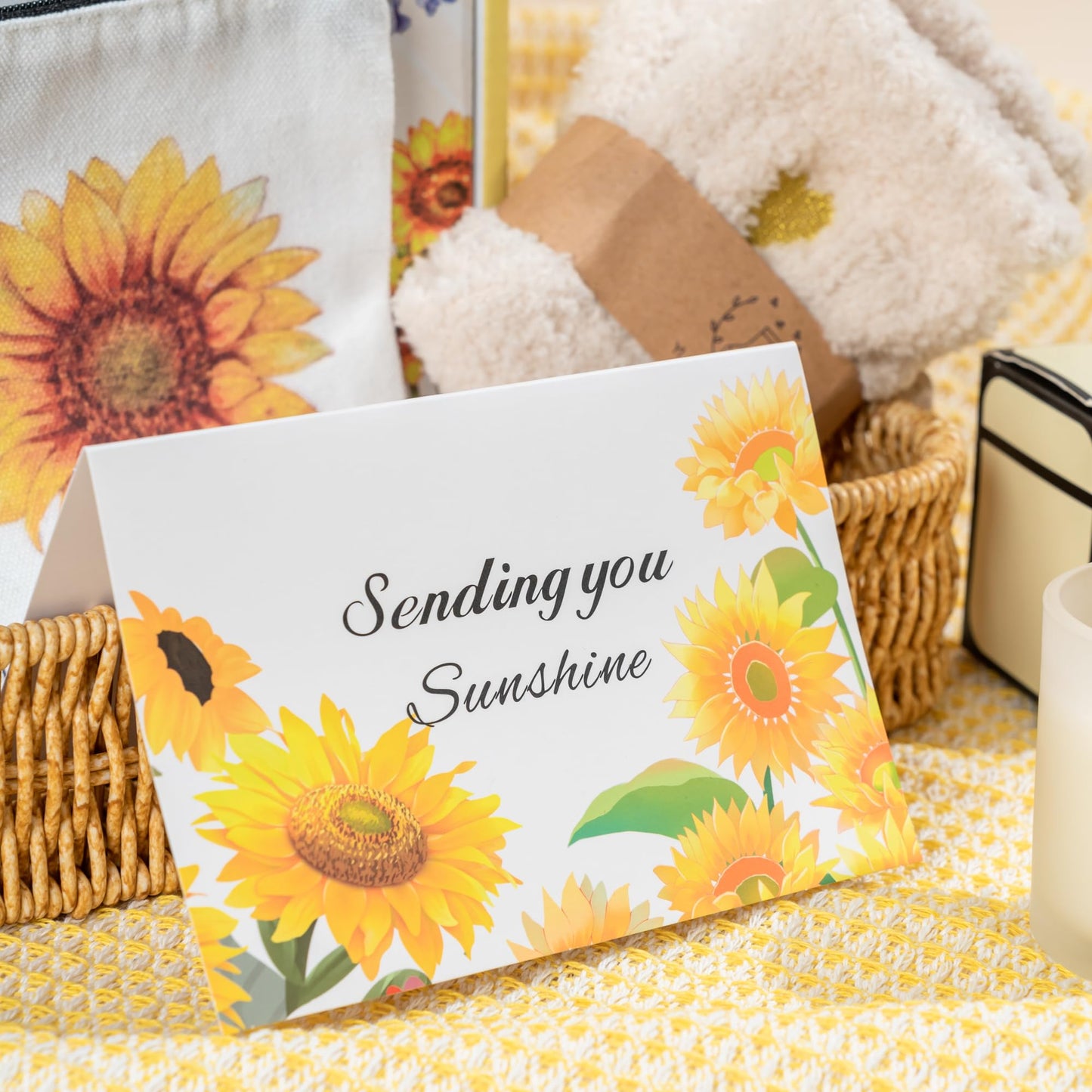 TOYIYAR Birthday Gift Box for Women – Sunshine & Sunflower Self-Care Set, Relaxation & Encouragement Package for Friends
