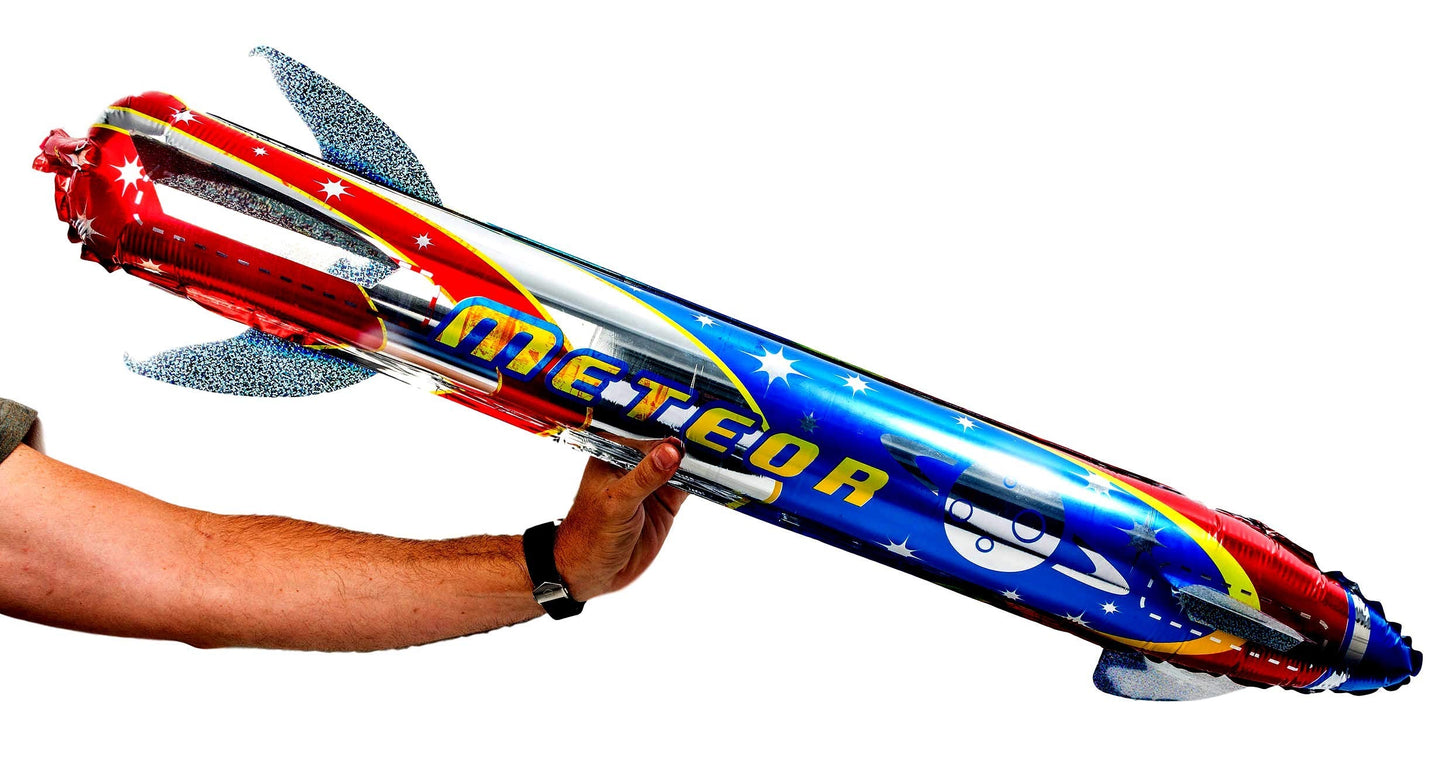 JA-RU 41" Giant Inflatable Rocket Ship Toy – Space Party Decorations, Pool Accessory, Solar System & Astronaut Kids Toy, 1 Unit