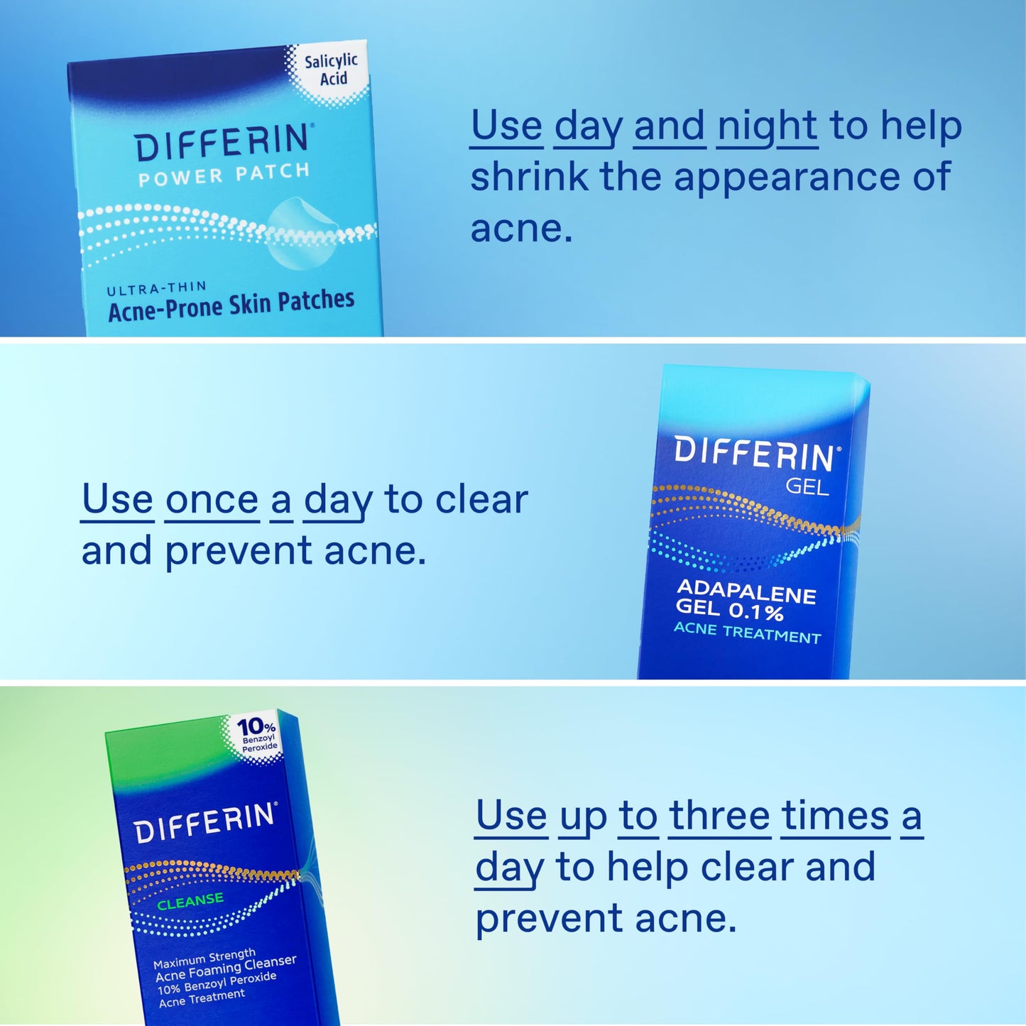 Differin Acne Patches with Salicylic Acid & Centella – Fast Triple Action Pimple Patch for Day & Night, Dermatologist Tested, 36 Count