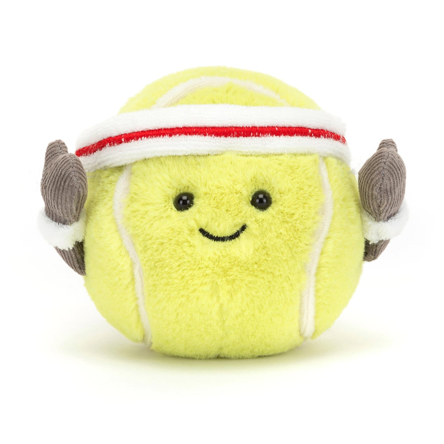 Jellycat Amuseables Tennis Ball Stuffed Toy, 3.5 inches - Tennis Ball Plush for Sports Fans