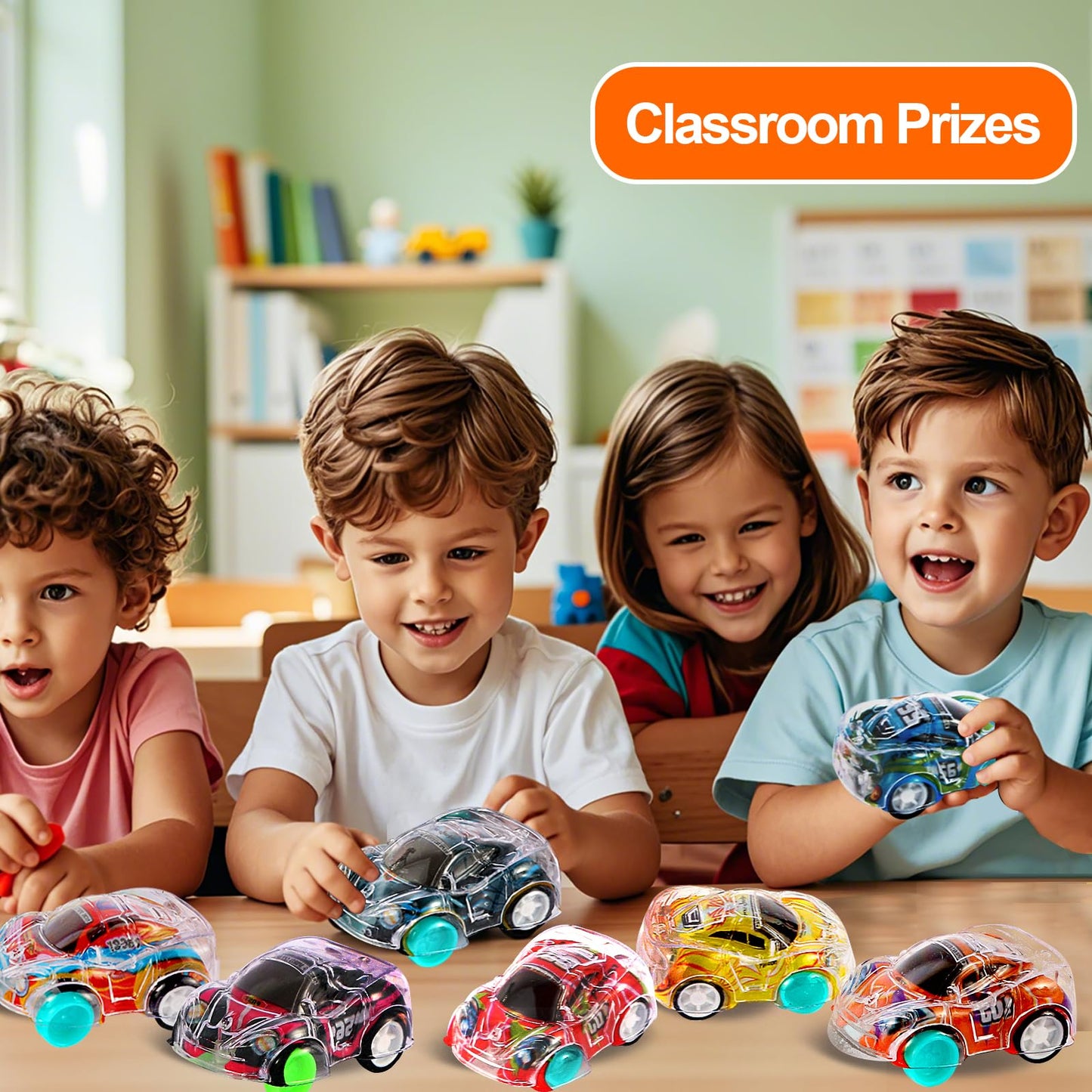 QSONSELL 50PCS Mini Pull Back Cars - Race Toy Cars for Kids, Toddlers, Classroom Prizes, Pinata & Easter Basket Stuffers