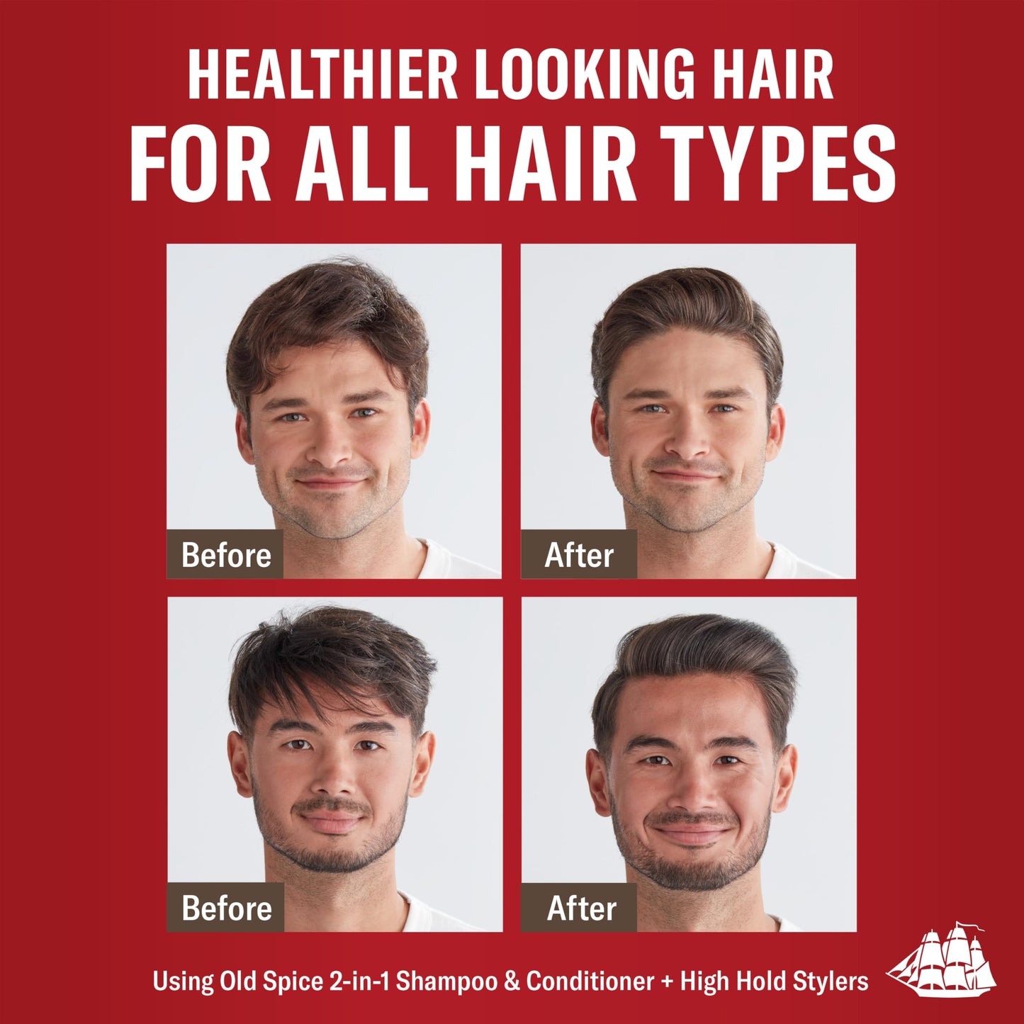 Old Spice High Hold Hair Styling Clay for Men, High Hold, Very Low Shine, 2.22 Oz