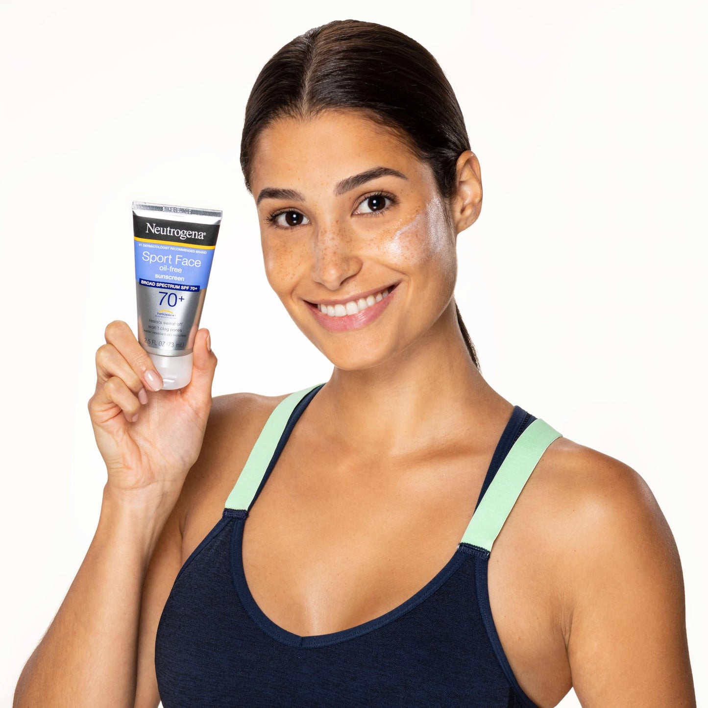 Neutrogena Sport Face Sunscreen SPF 70+, Oil-Free, Sweat & Water Resistant, Broad-Spectrum UVA/UVB, Oxybenzone-Free, 2.5 fl oz