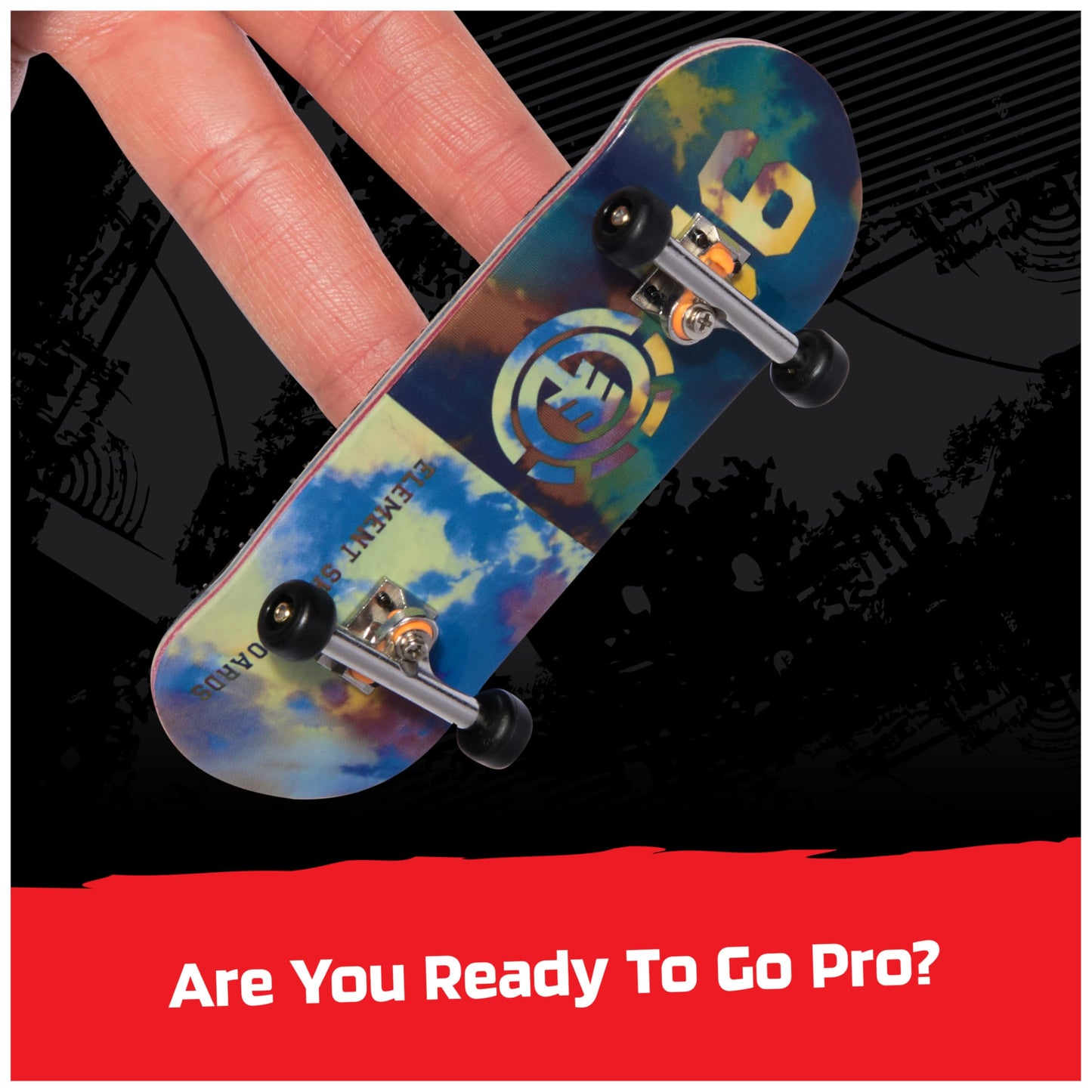 TECH DECK, Element Pro Series Finger Board with Storage Display, Built for Pros; Authentic Mini Skateboards, Kids Toys for Ages 6 and up