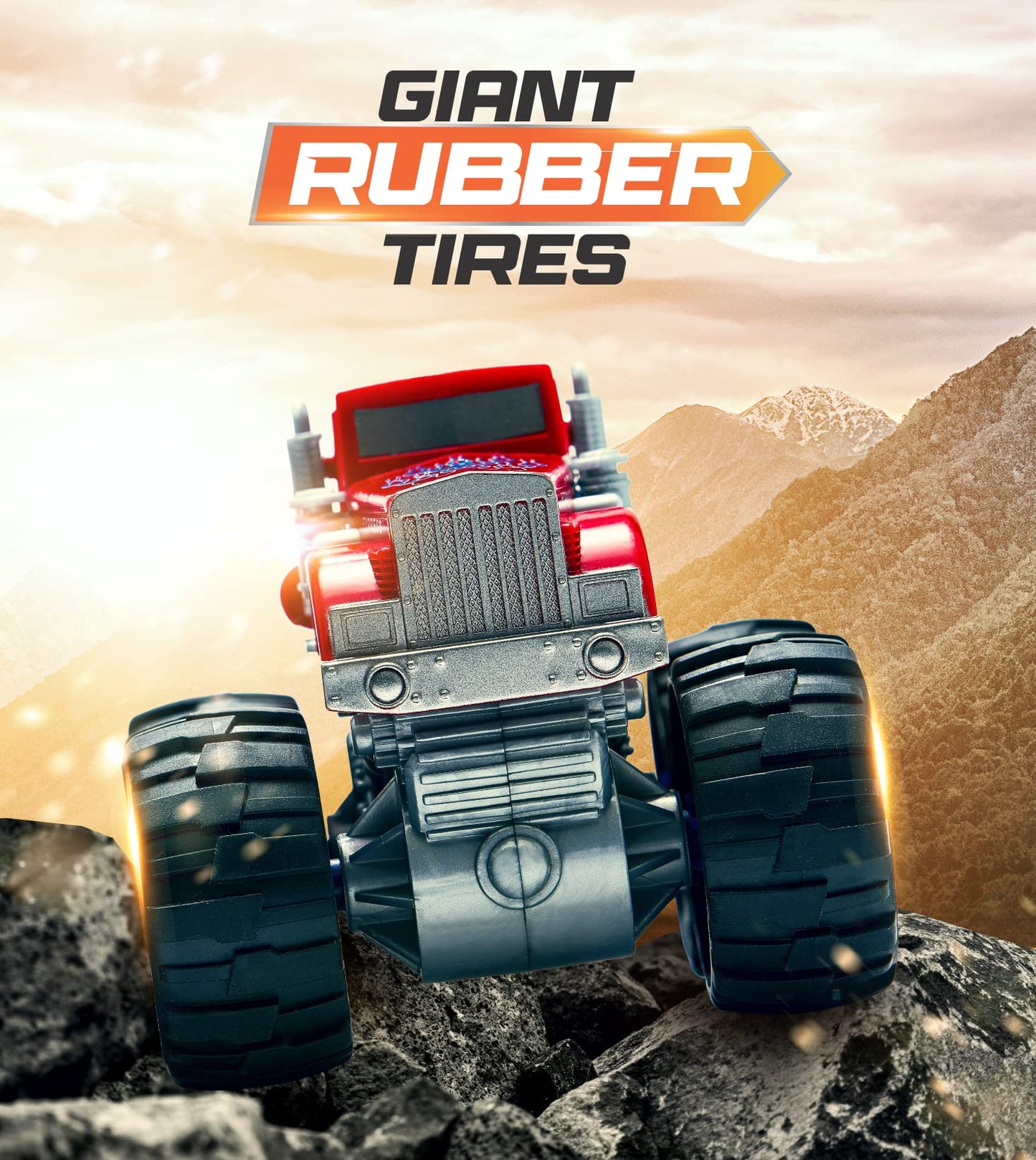 Team Power Monster Trucks 6-Pack – Friction Powered 4WD Toy Cars for Boys & Girls, Giant Wheels, 360° Stunts, Ages 3+ [Amazon Exclusive]