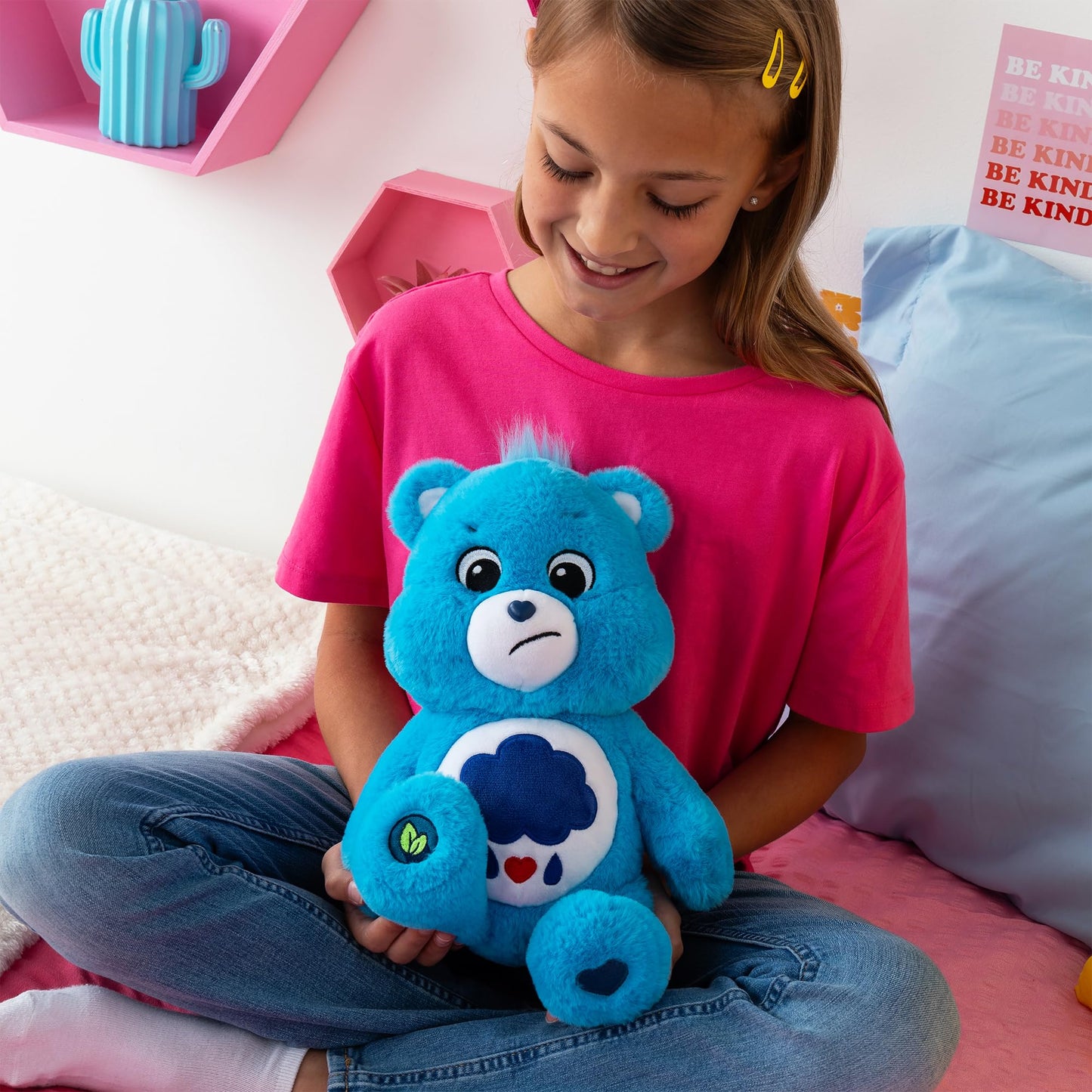 Care Bears 14” Grumpy Bear Plush - Super Soft Blue Stuffed Animal Toy for Kids, Collectors & Gift Giving (Holidays, Birthdays & More)