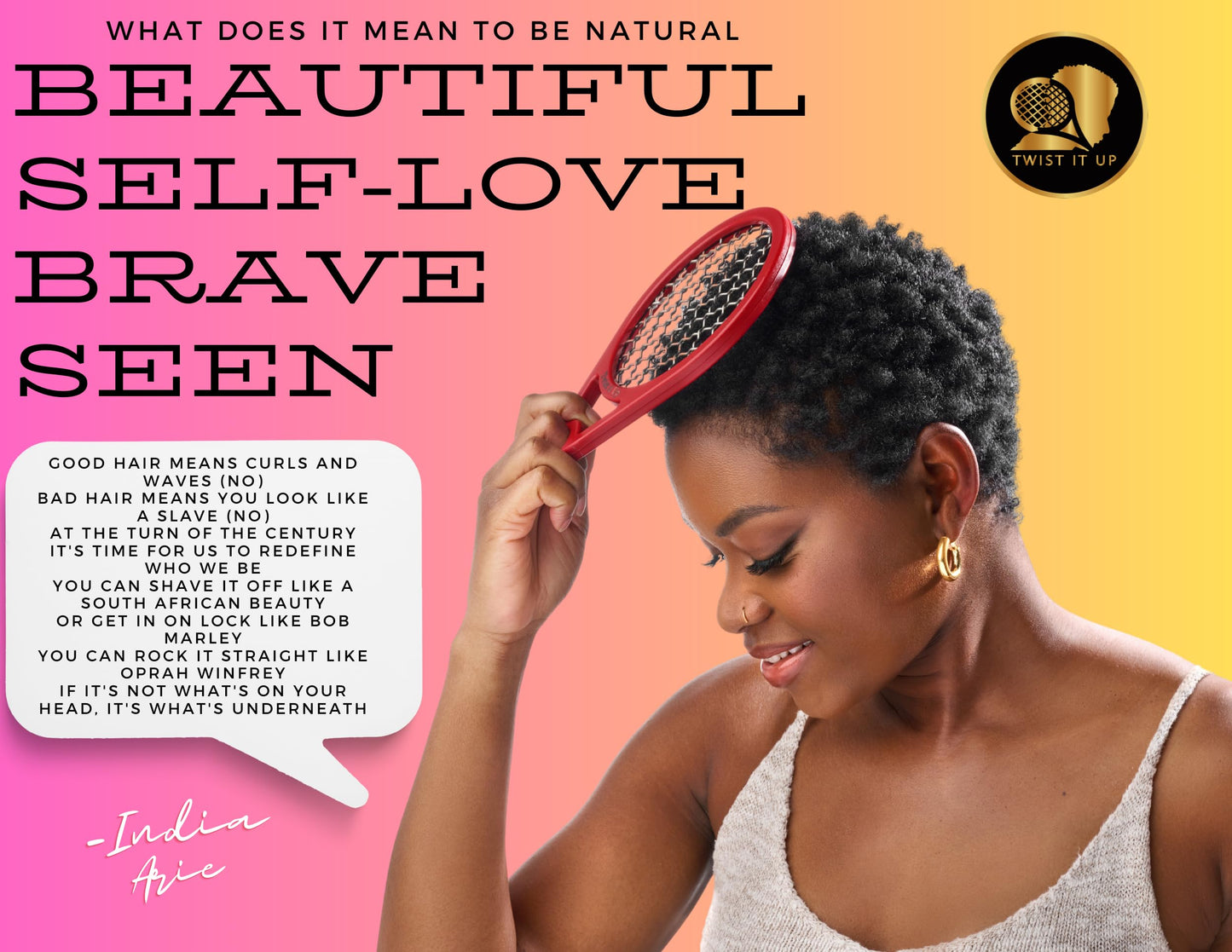 Twist It Up Comb (Bond Black) - Alternative for Hair Sponges, Creates Curls and Twists for Black Men, Tennis Racket Design