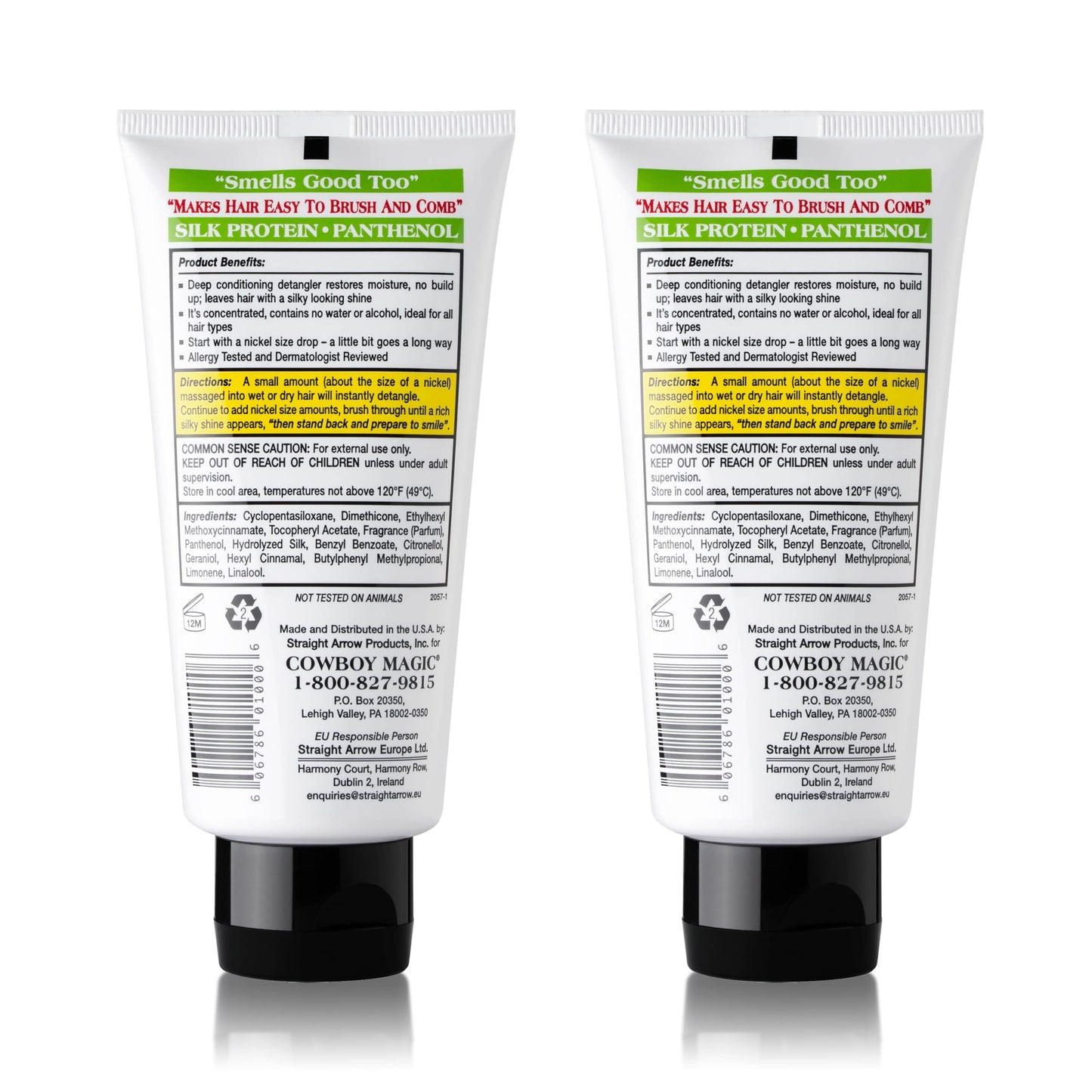 Cowboy Magic Detangler & Shine for Horse, 4 oz - 2 Pack Conditioner, White