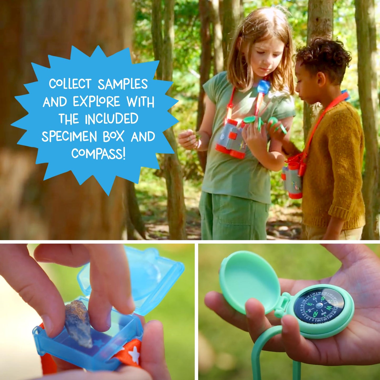 Wow in The World Kids’ Binoculars & Nature Explorer Kit – STEM Toy with Scavenger Hunt, Specimen Box, Audio Content & Bonus Tools, Ages 4+