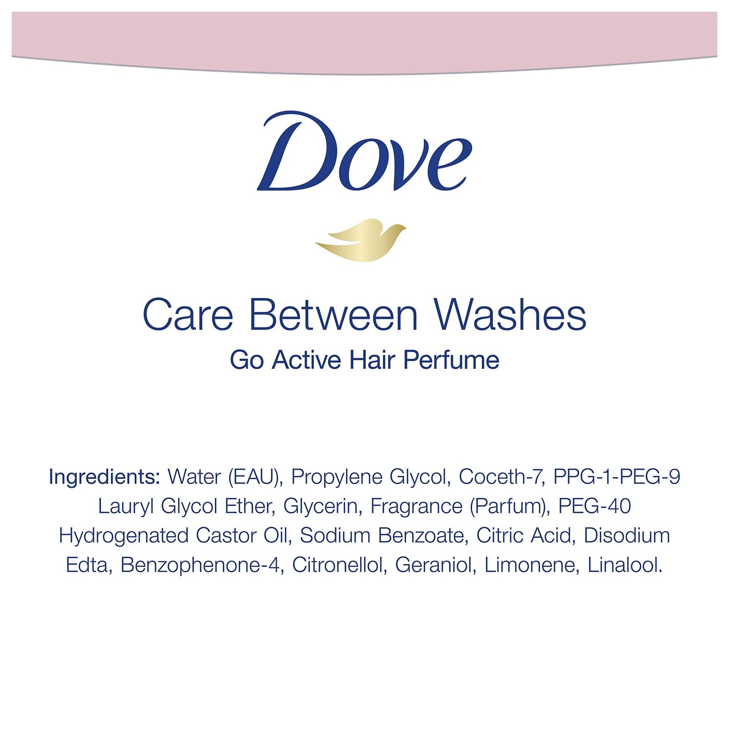 Dove Care Between Washes Hair Perfume Hair Fragrance For Sweat and Odors Go Active Hair Product for 24 Hour Protection 1.7 oz