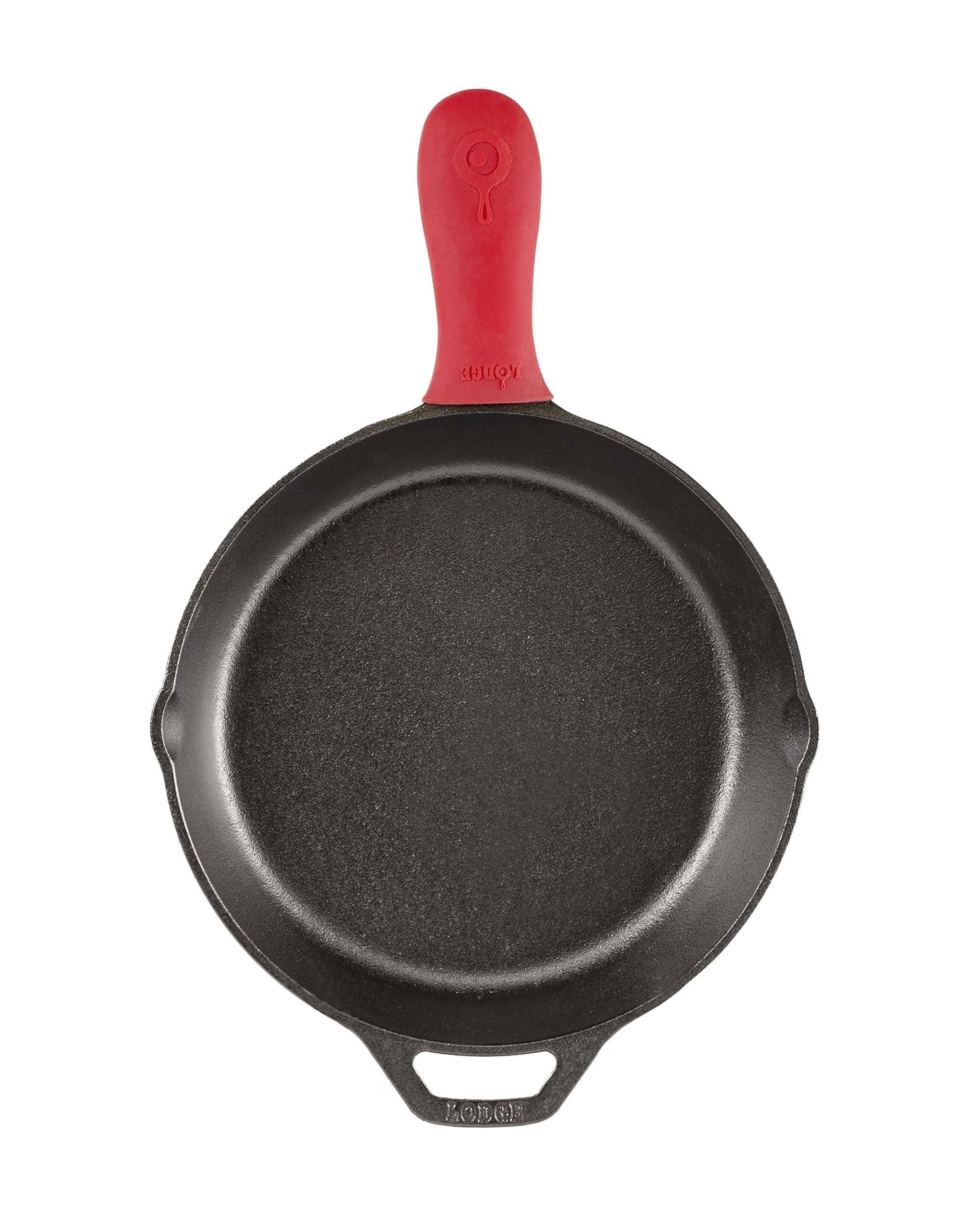 Lodge Silicone Hot Handle Holder – 9"+ Cast Iron Skillet Heat Protector, Dishwasher Safe, Reusable, Up to 500°F, Red