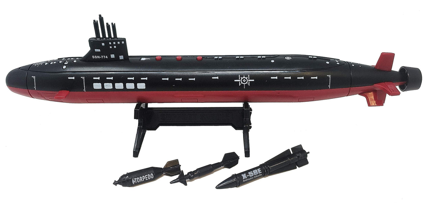 16.5 Inch Toy Black Submarine with Sound Effects and Torpedo