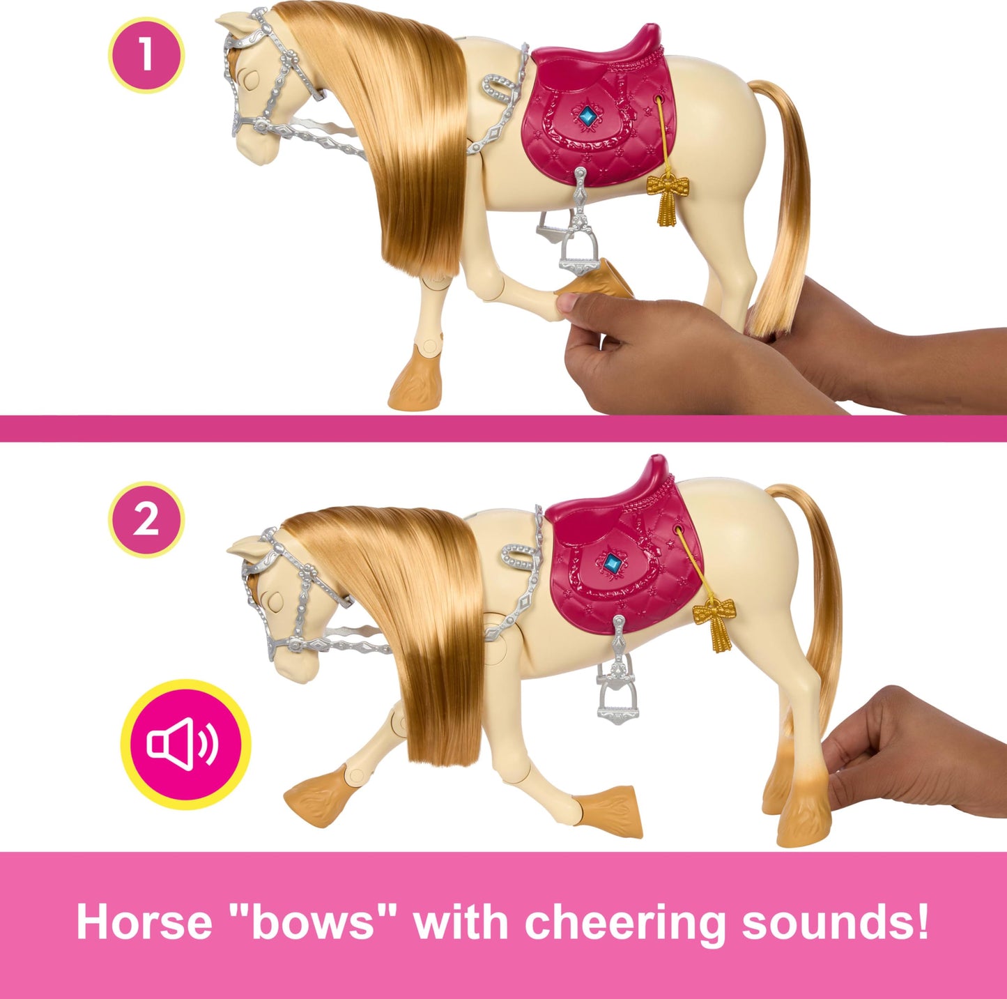Barbie Horse with Sounds, Music & Accessories, Inspired The Great Horse Chase, Toy Moves, Dances & Blinks Eyes