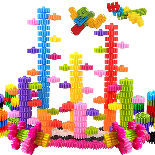 KAKATIMES STEM Building Blocks for Kids – Safe Educational Gear Interlocking Construction Set to Boost Creativity & Problem-Solving