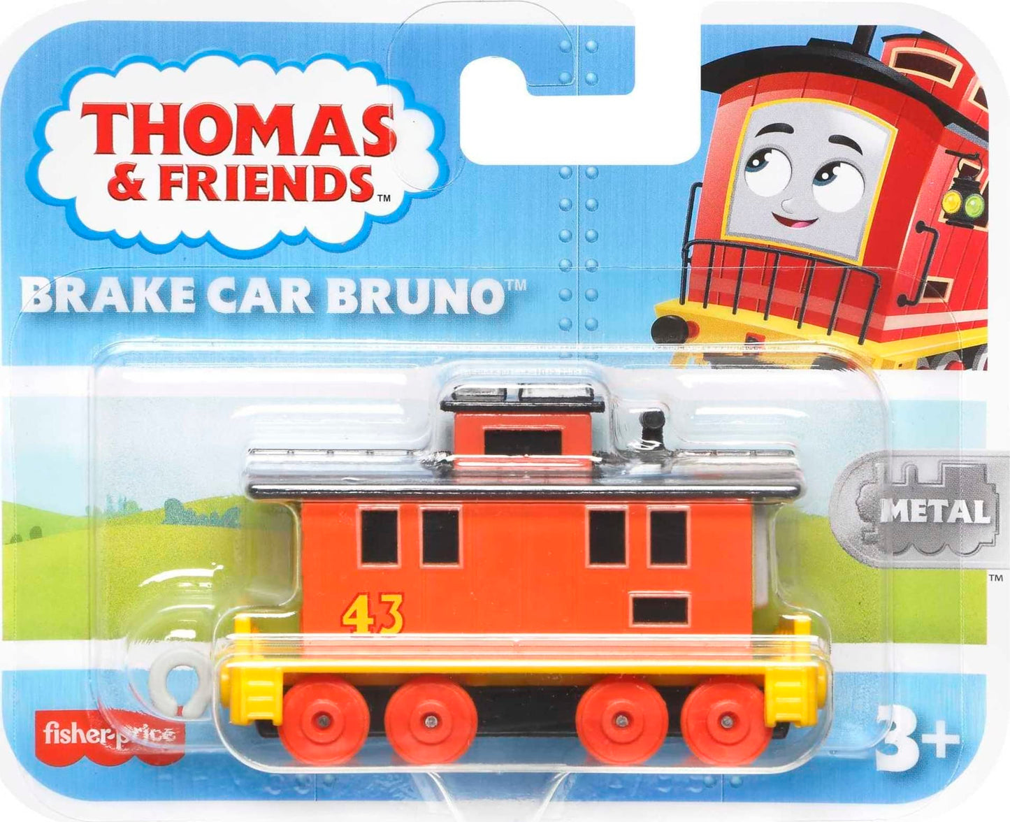 Thomas & Friends Diecast Toy Train Brake Car Bruno Push-Along Vehicle for Preschool Pretend Play Kids Ages 3+ Years
