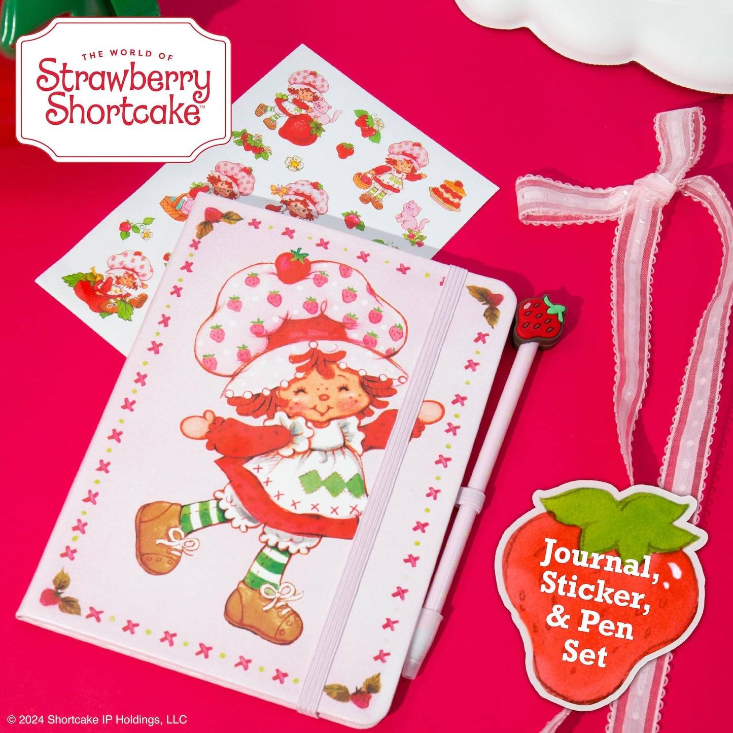 Strawberry Shortcake Journal Set for Girls – Includes Pen, Scented Stickers & Stationery Kit | Birthday Gift for 8-Year-Olds