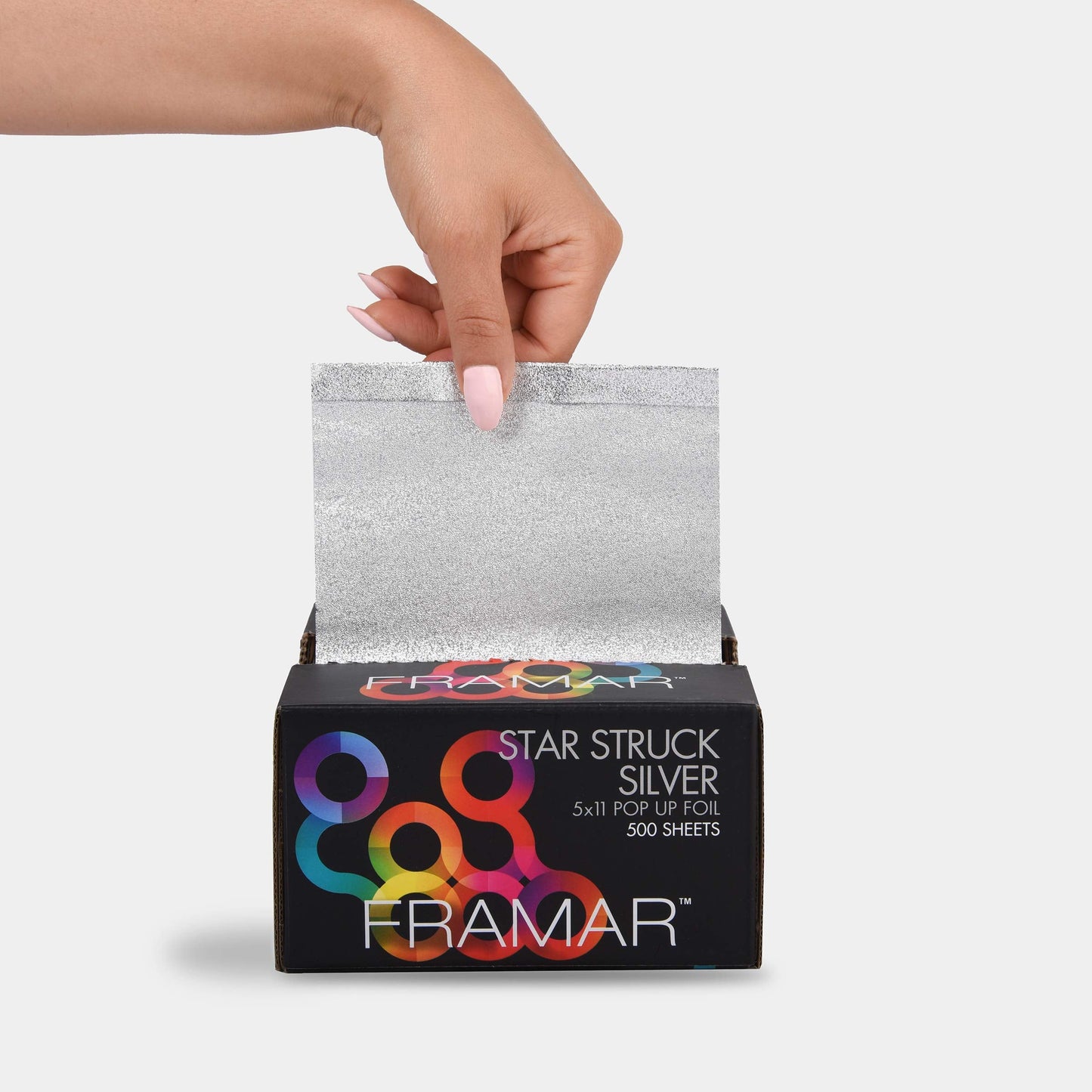 Framar Silver Hair Foil Sheets – 500 Pop-Up Aluminum Foils for Highlighting, Balayage & Coloring – Non-Slip Salon Foils for Stylists