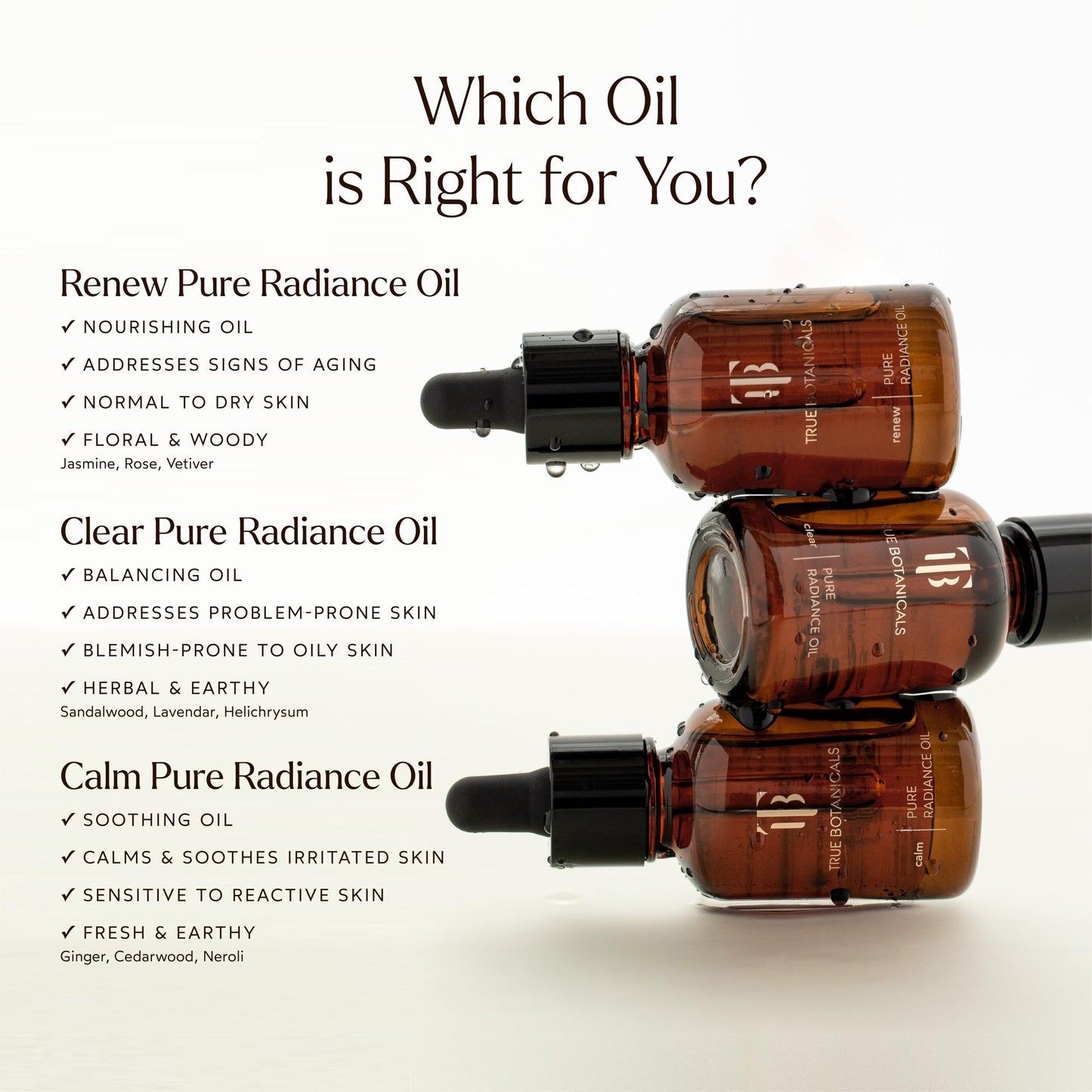 True Botanicals Renew Pure Radiance Face Oil – Anti-Aging, Fine Lines & Wrinkles, All Skin Types, Algae Extract, Vegan, 1 fl oz